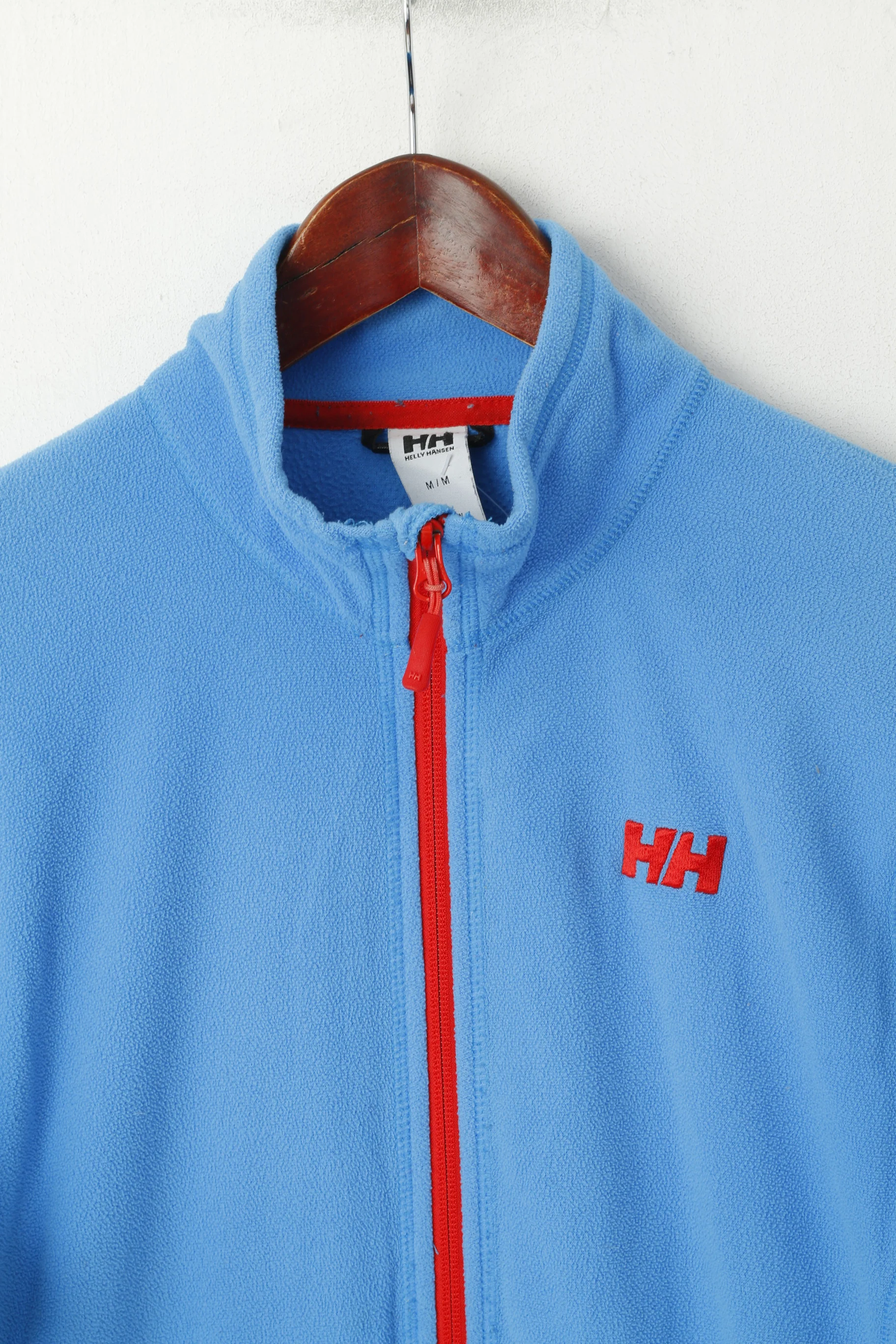 Helly Hansen Women M Fleece Top Blue Zip Up Lightweight Outdoor Hiking Sweatshirt Top - Image 2