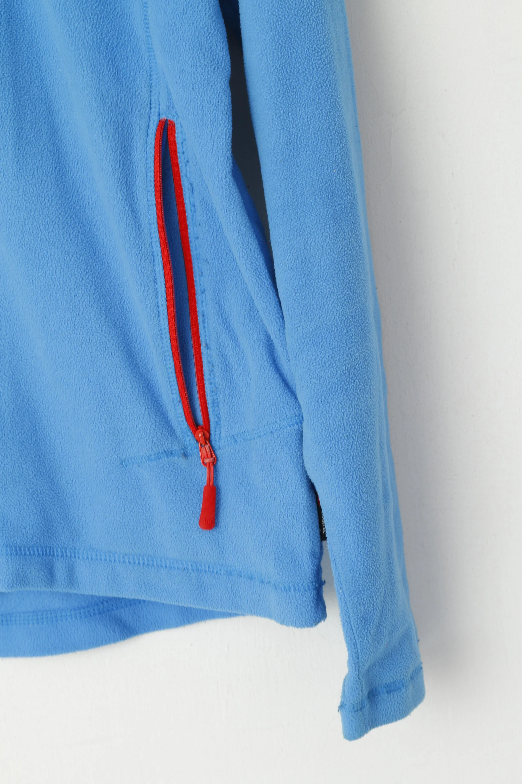 Helly Hansen Women M Fleece Top Blue Zip Up Lightweight Outdoor Hiking Sweatshirt Top - Image 3