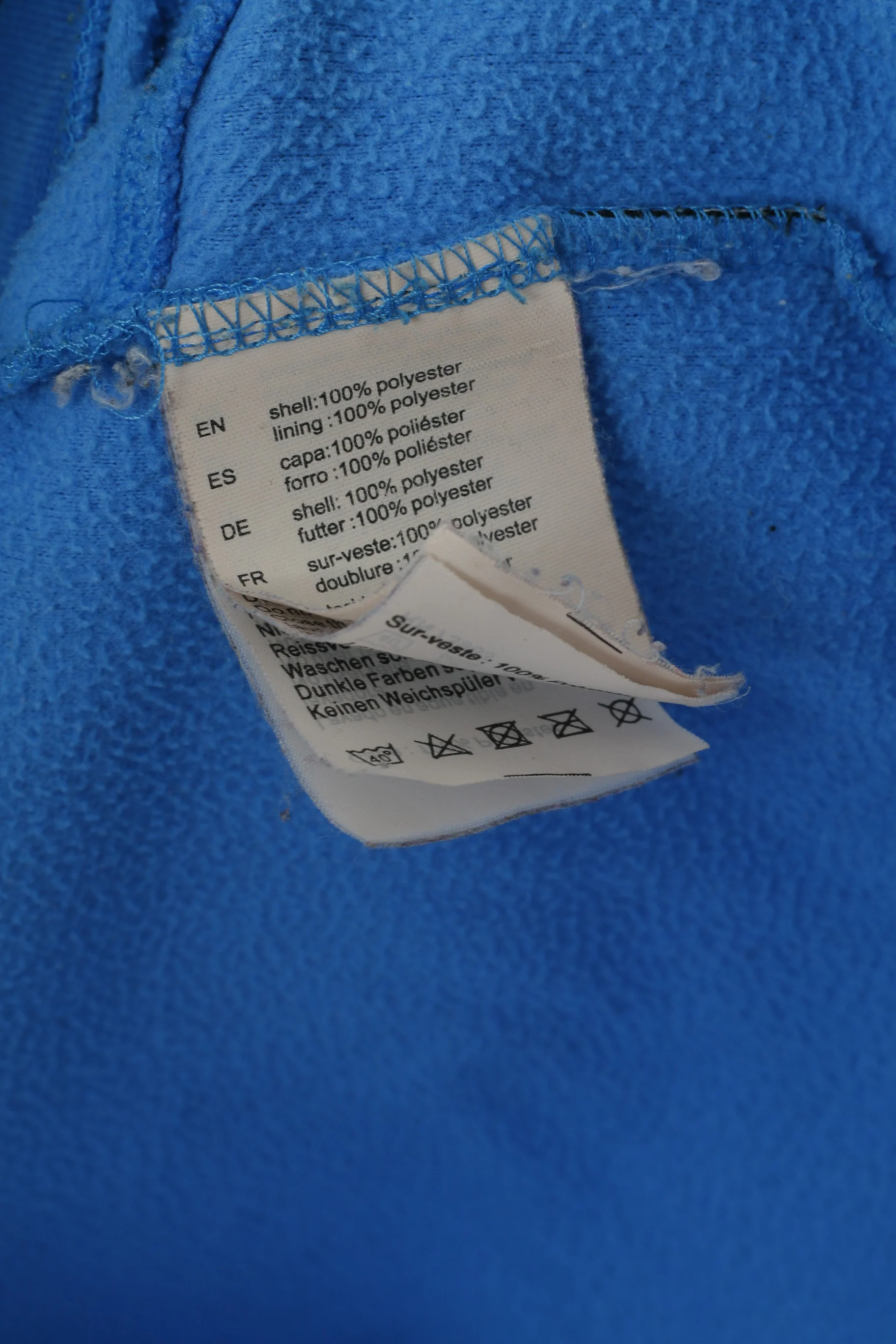 Helly Hansen Women M Fleece Top Blue Zip Up Lightweight Outdoor Hiking Sweatshirt Top - Image 5