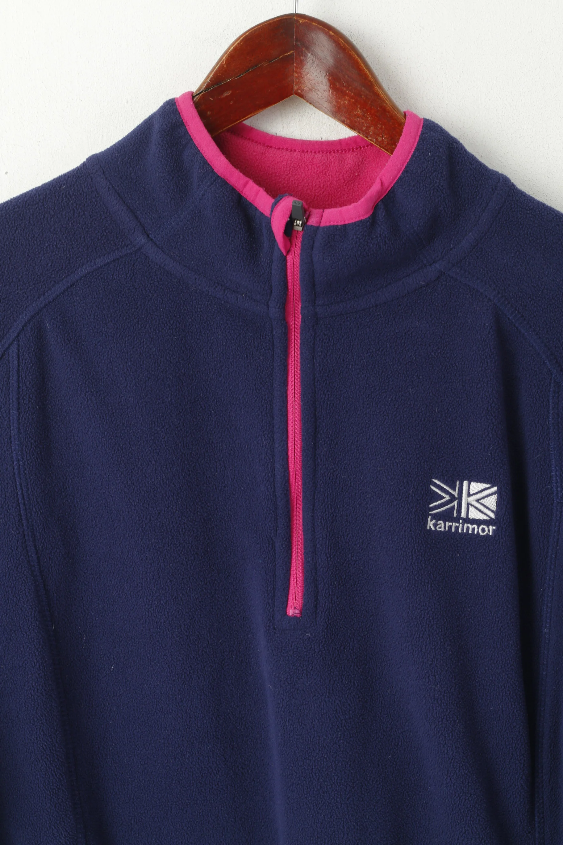Karrimor Women 16 XL Fleece Top Navy Zip Neck Sportswear Mountain Sweatshirt Top - Image 2