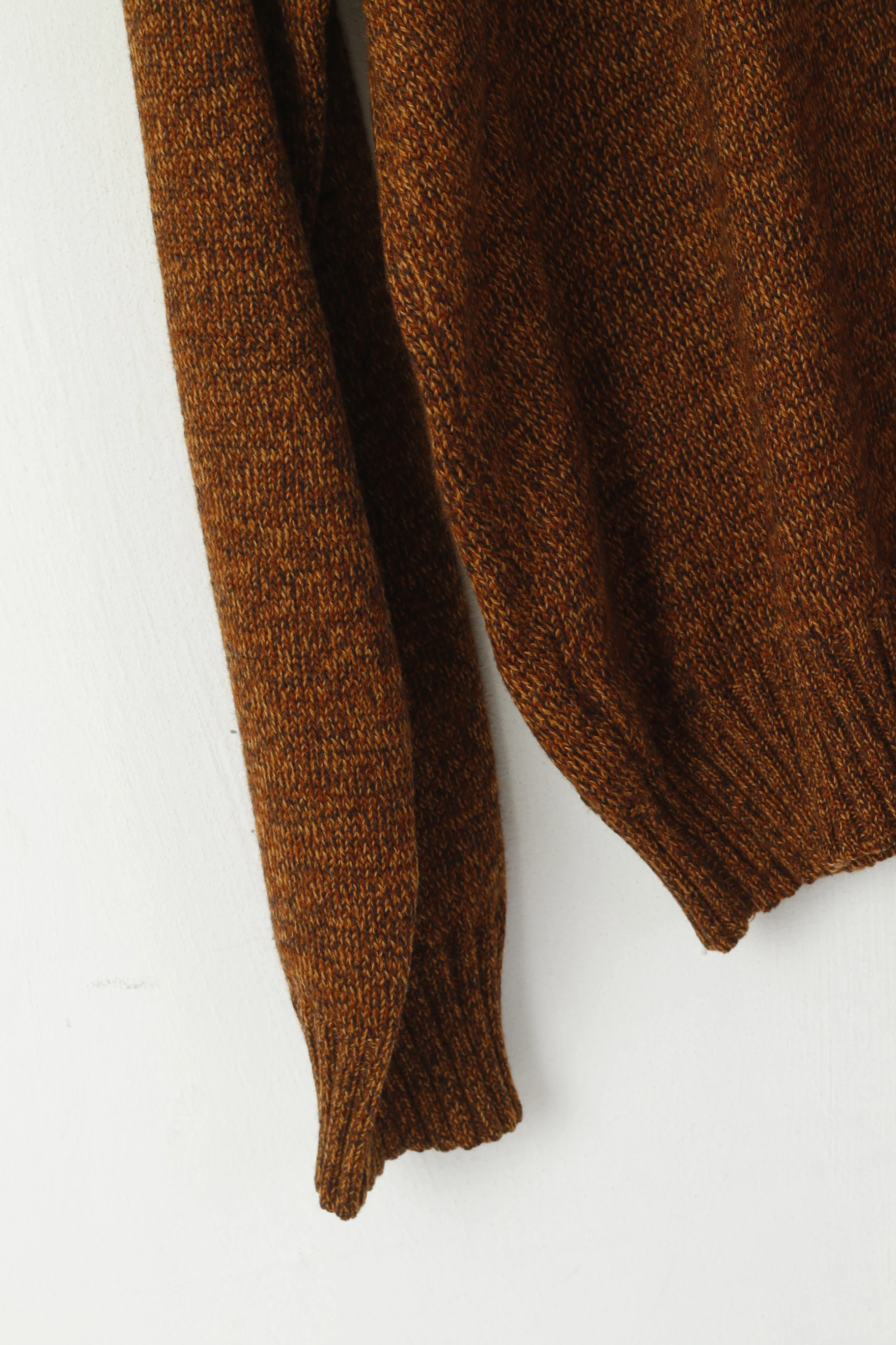 Dalmine Mens 56 XL Jumper Brown 100% New Wool Stretch Made in Italy Sweater - Image 3