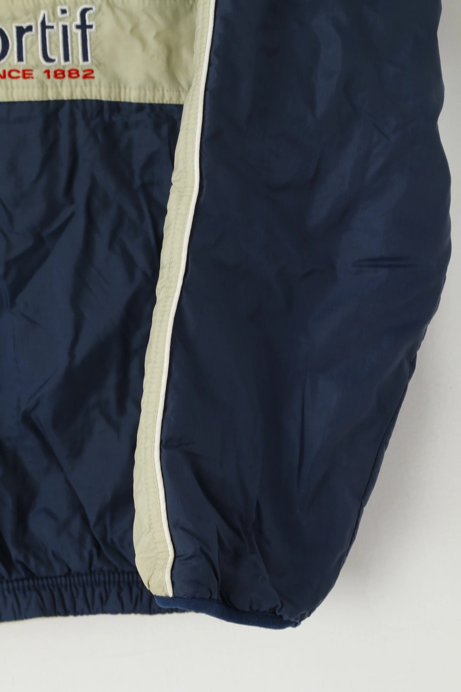 Le Coq Sportif Boys M 10 Age Pullover Jacket Navy Double Sided Fleece Zip Neck Top - Image 3