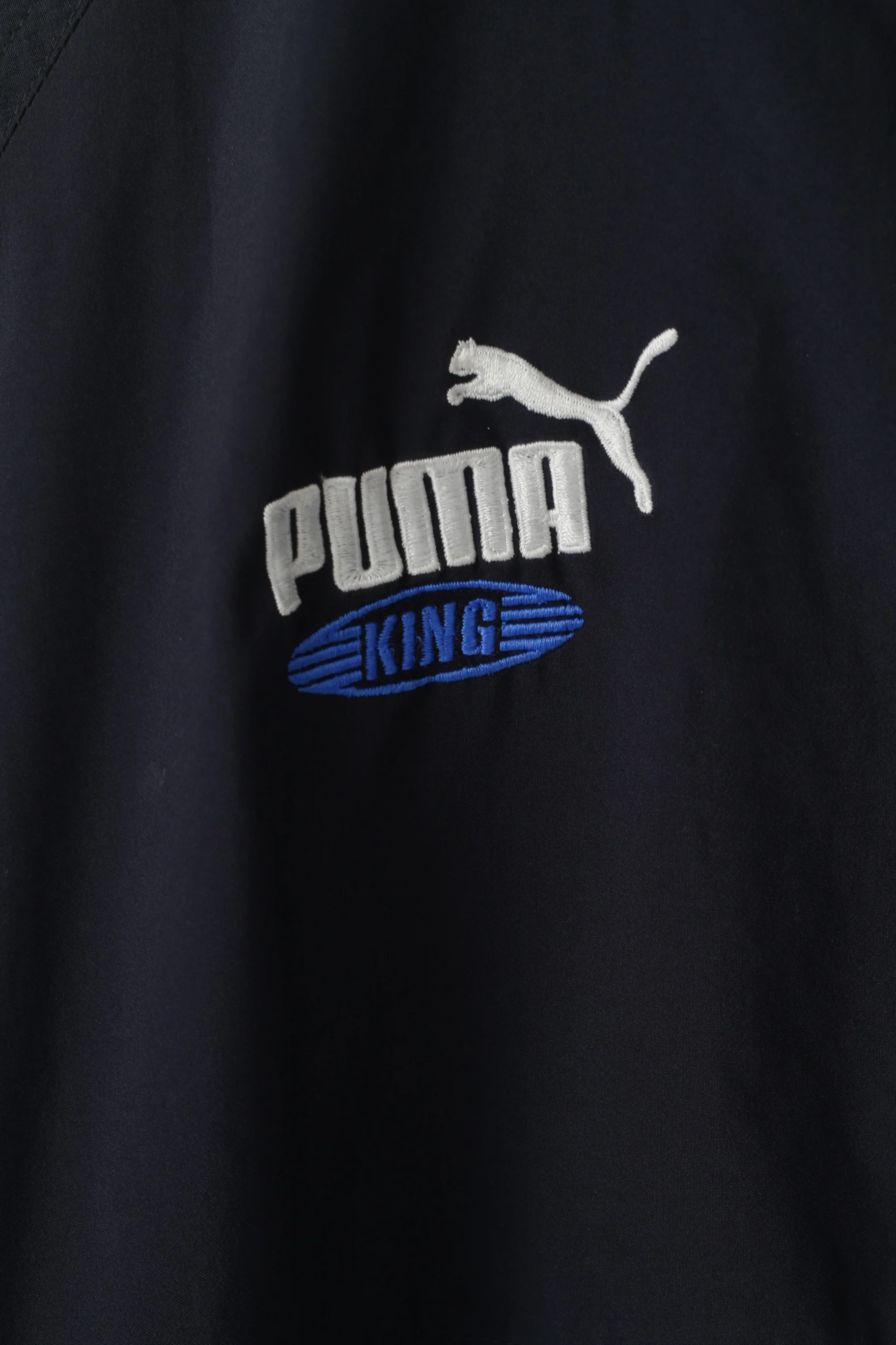 Puma Men M Jacket Navy VIntage Sportswear King Mesh Lined Activwear Training Top - Image 4