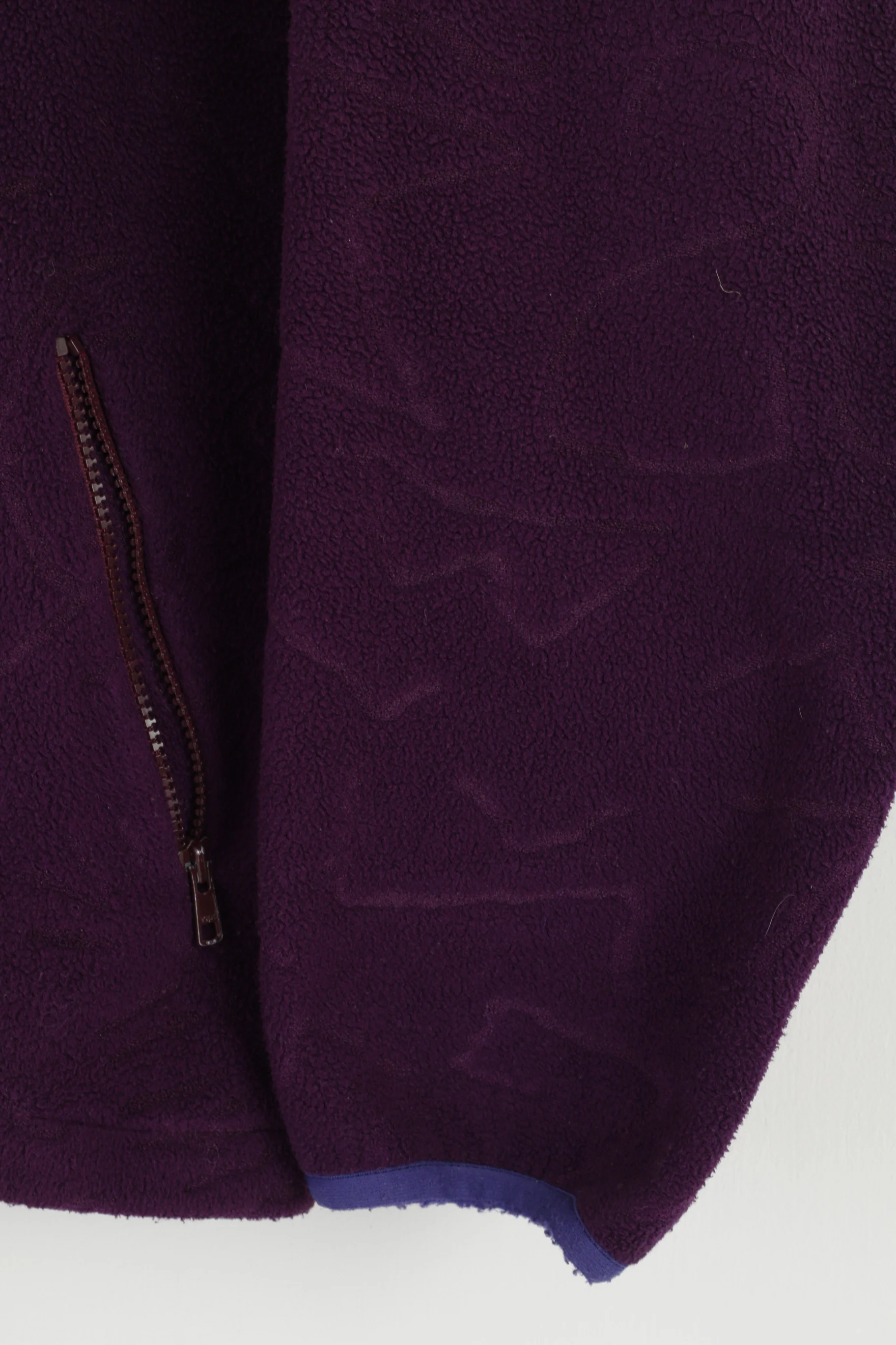 Berghaus Mens L Fleece Top Purple Full Zipper Vintage 90s Outdoor Sweatshirt - Image 3