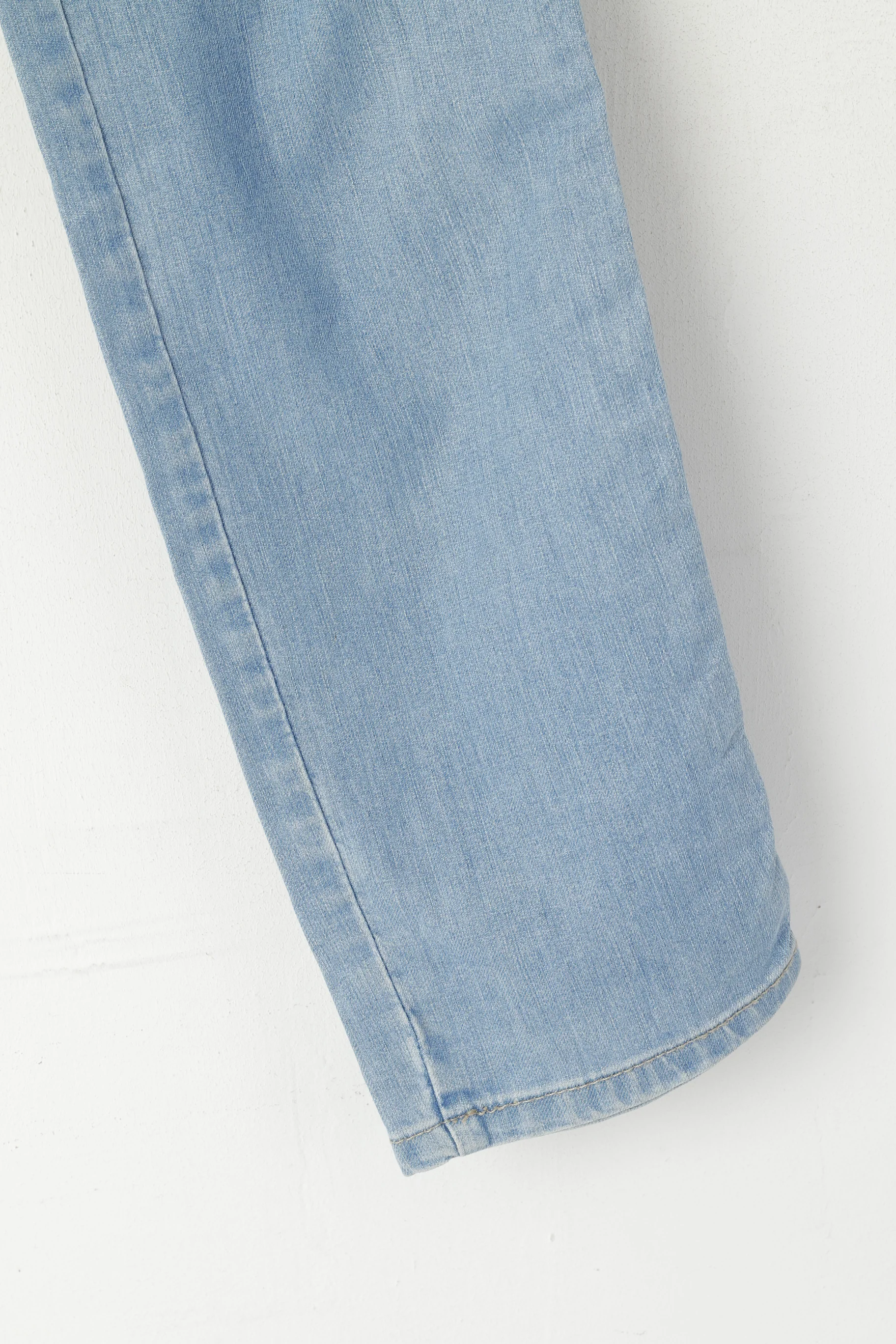 Trussardi Jeans Women 27 Trousers Blue Cotton Stretch Straight Leg Italy Pants - Image 4