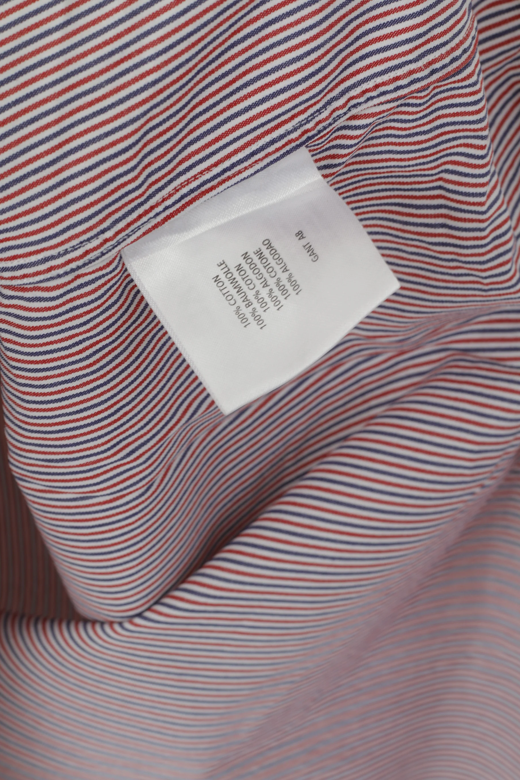 Gant Men M Casual Shirt Blue Cotton Long Beach Poplin Striped E-Z Fit Long Sleeve Top - Image 5