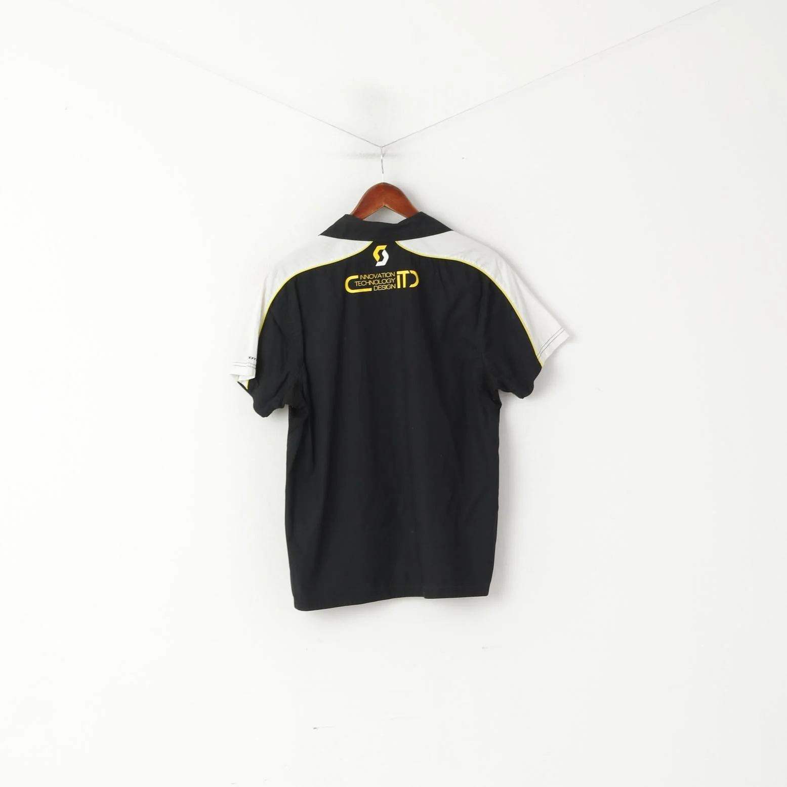 Scott Men M Casual Shirt Black Cotton Factory Team Cycling Bike ITD Top - Image 6