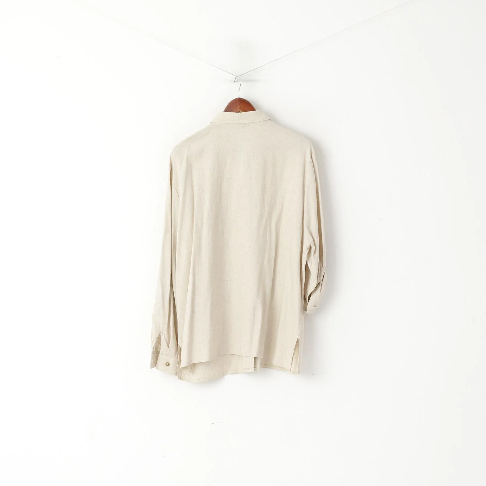 Landhaus C&A Naturally Women 22 48 XXL Casual Shirt Beige Linen Blend Tyrol Top - Image 6