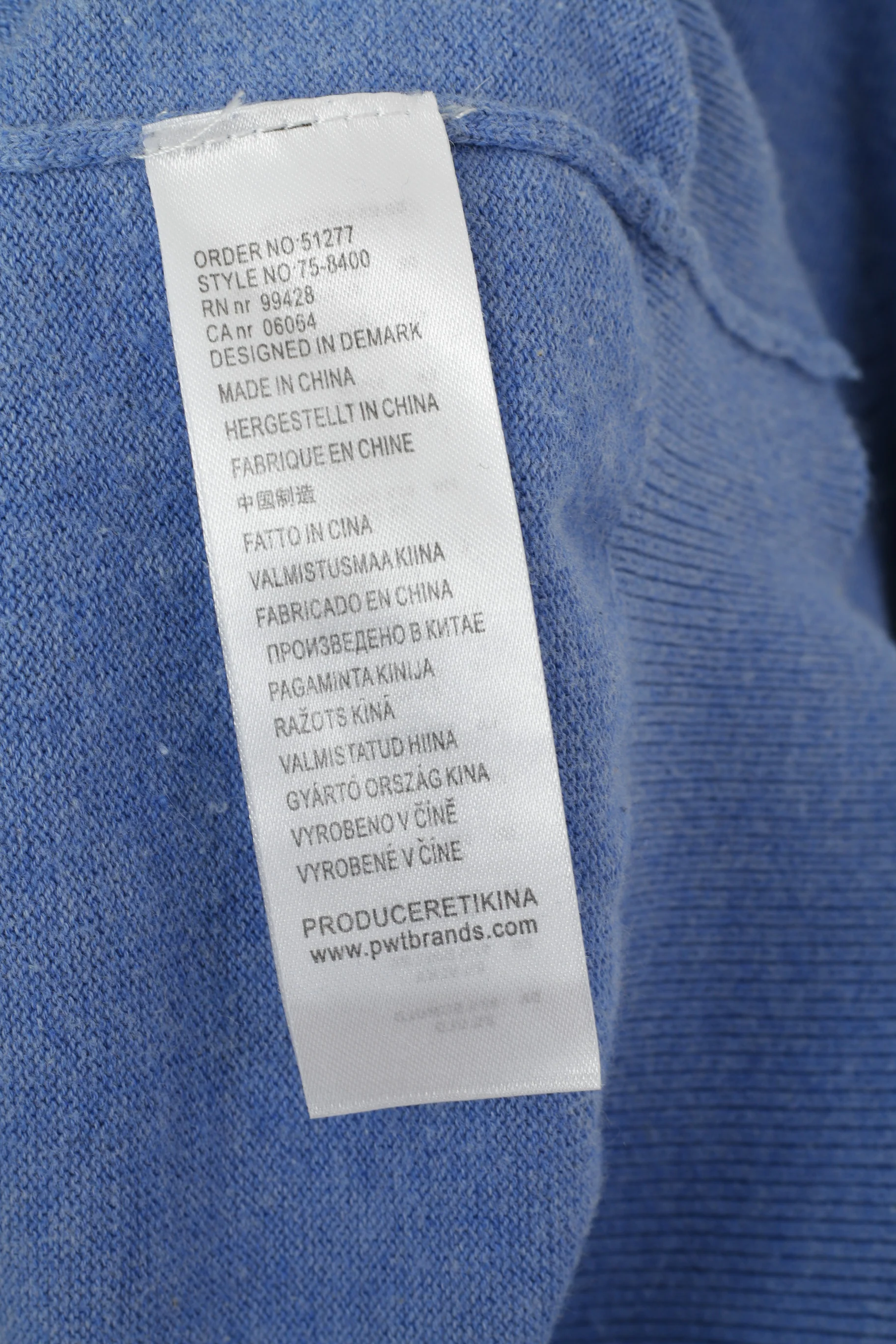 Morgan Men M Jumper Blue Cotton Comfort V Neck Classic Sweater - Image 5