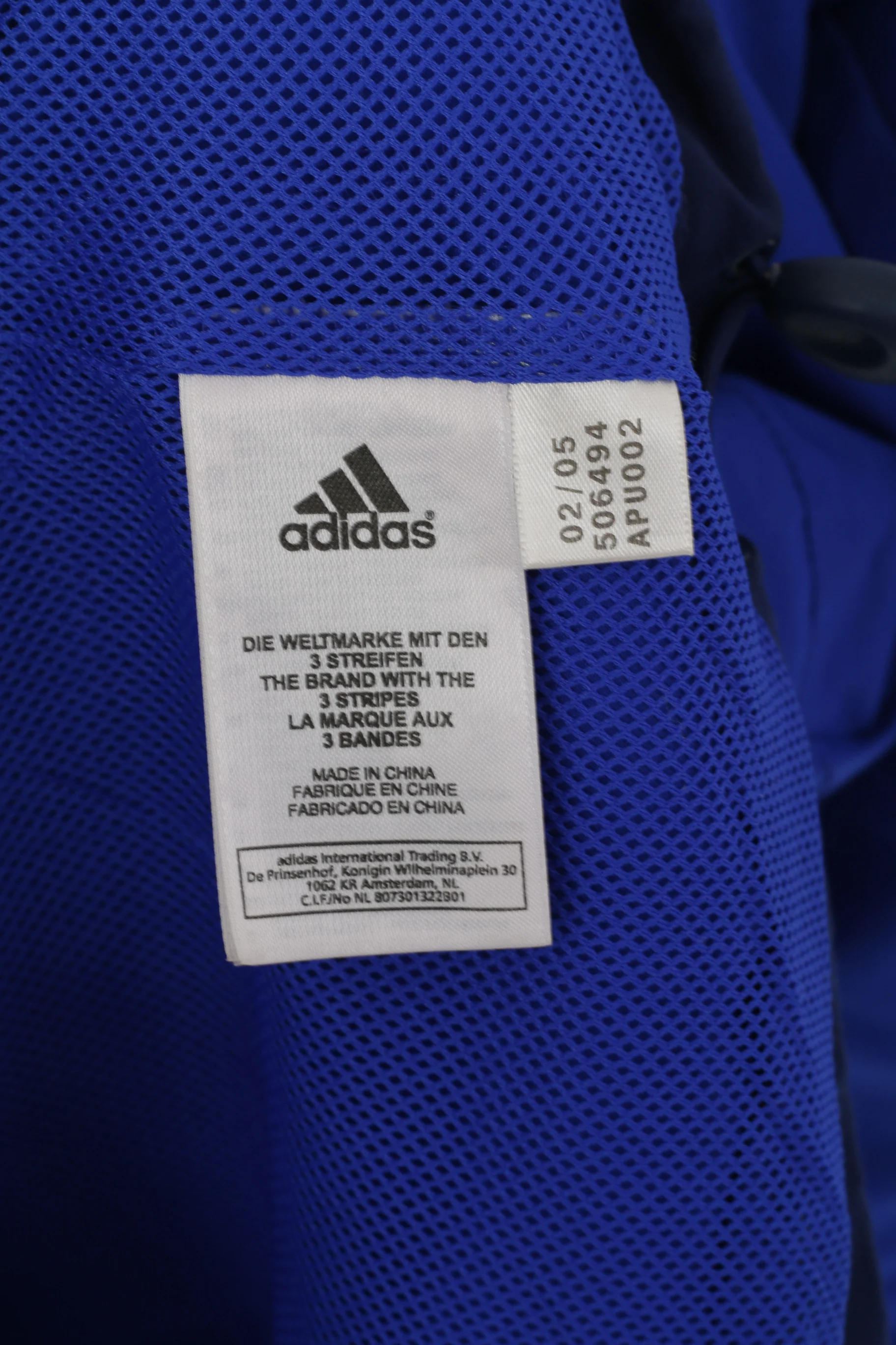 Adidas Men 186 L Jacket Blue Vintage SSV Wissenbach Lightweight Full Zipper Top - Image 5