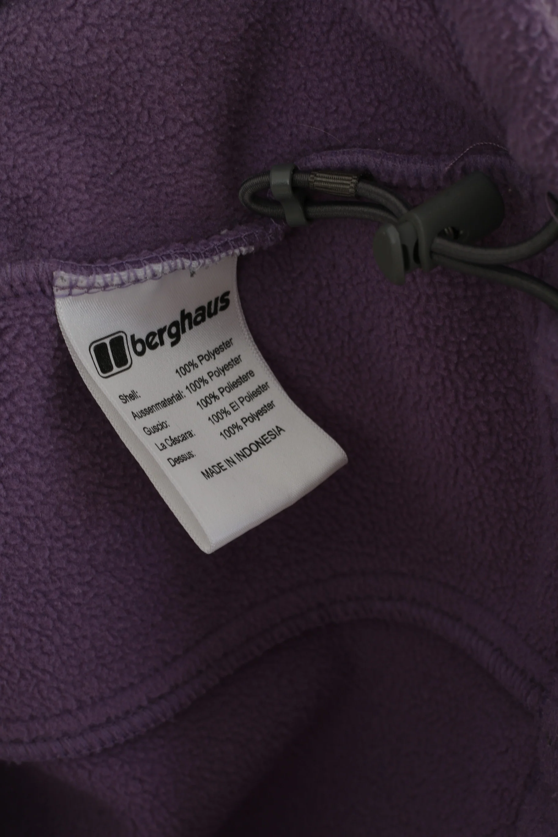 Berghaus Women 10 S Fleece Top Purple Vintage Full Zipper Outdoor Sport Top - Image 5