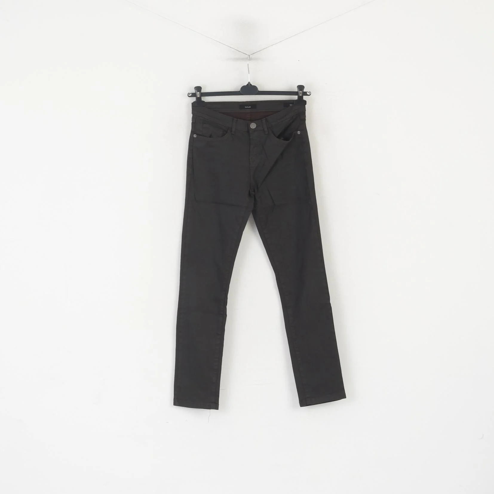 OPUS Emily Women 36 S Trousers Brown Coated Gun Metal Cotton  Pants