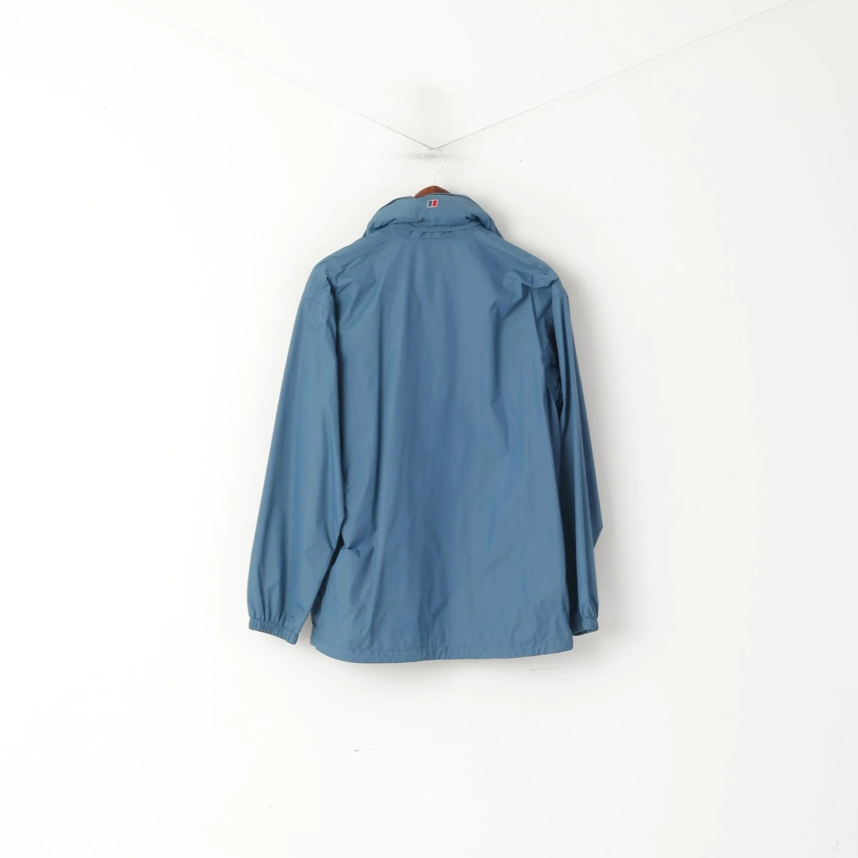 Berghaus Women 14 L Jacket Dirty Blue  Nylon Waterproof Hidden Hood Outdoor Top - Image 6