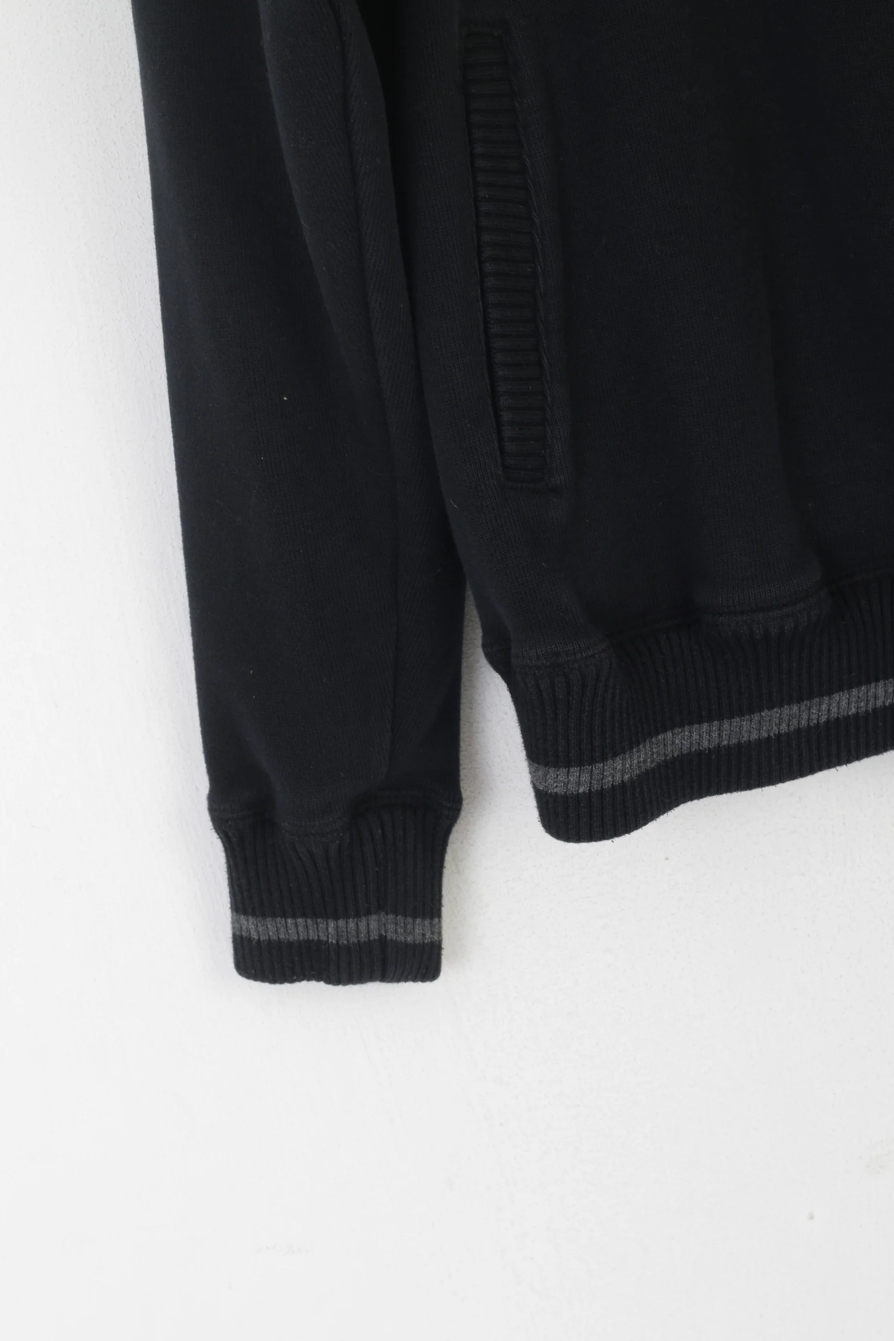 Kangol Women 16 XL Sweatshirt Black Cotton Vintage Full Zipper Sport Top - Image 3