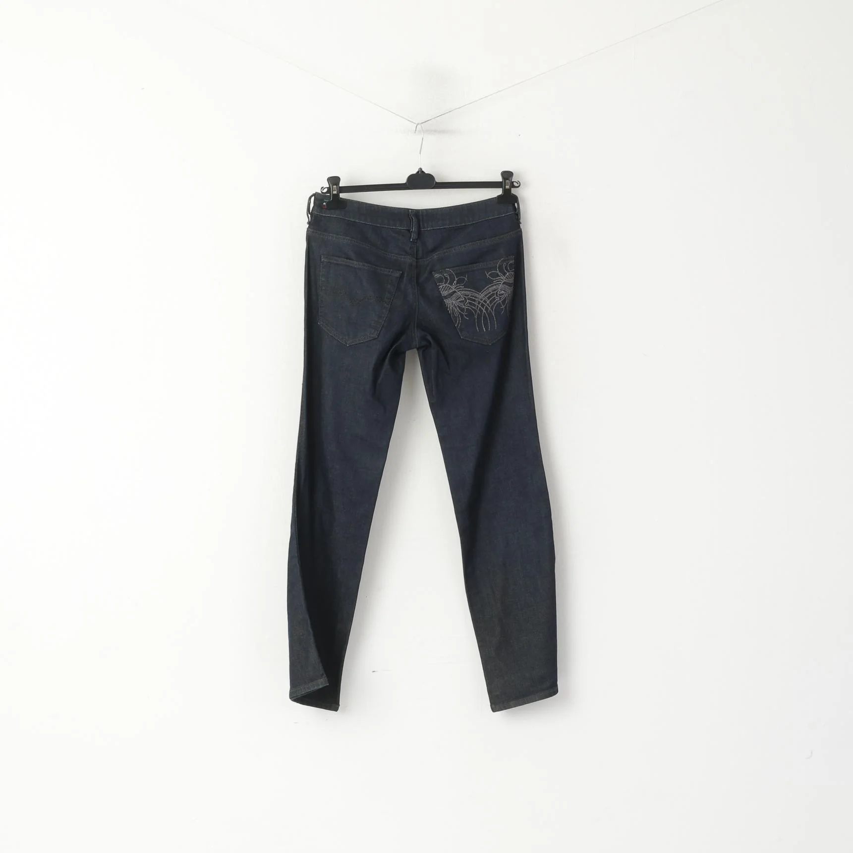 Diesel Women 32 Trousers Denim Jeans Navy Cotton RYOTH-N Stretch Pants - Image 7