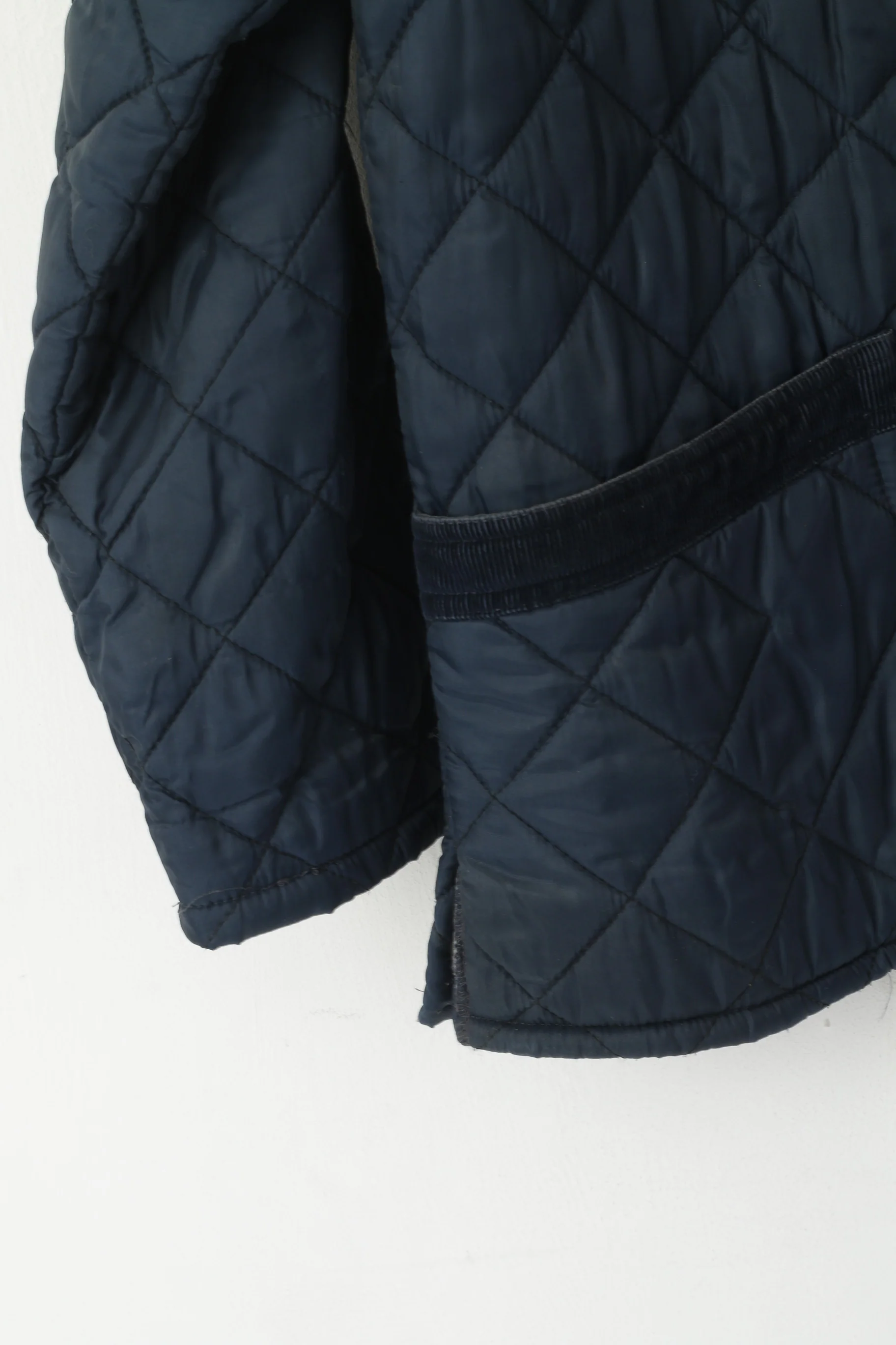 Buffet Lozio Milano Men M Jacket Navy Vintage Quilted Detachable Sleeves Top - Image 3