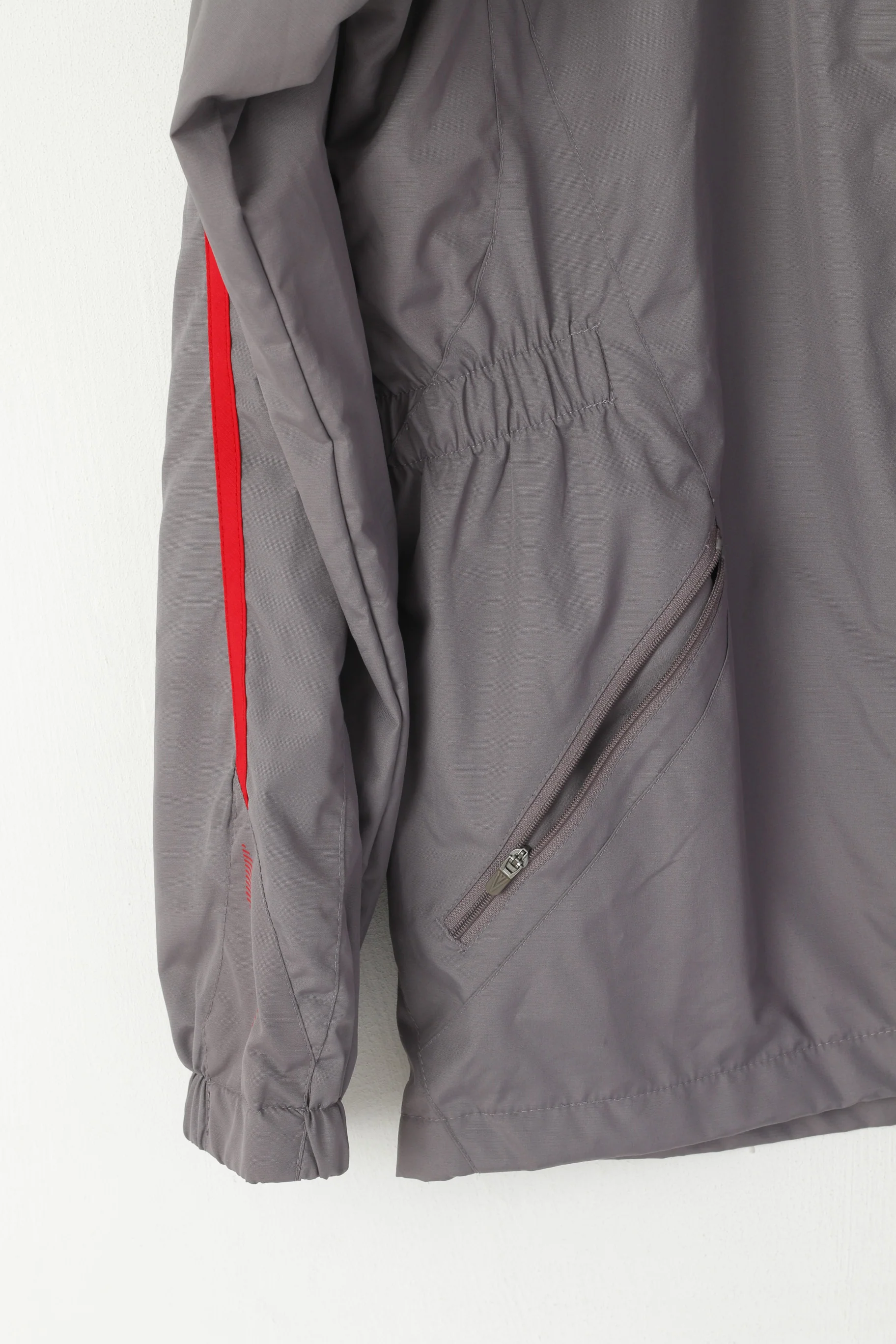 Umbro Sunderland F.C. Men L Jacket Grey Full Zipper Hidden Hood Lightweight Top - Image 3