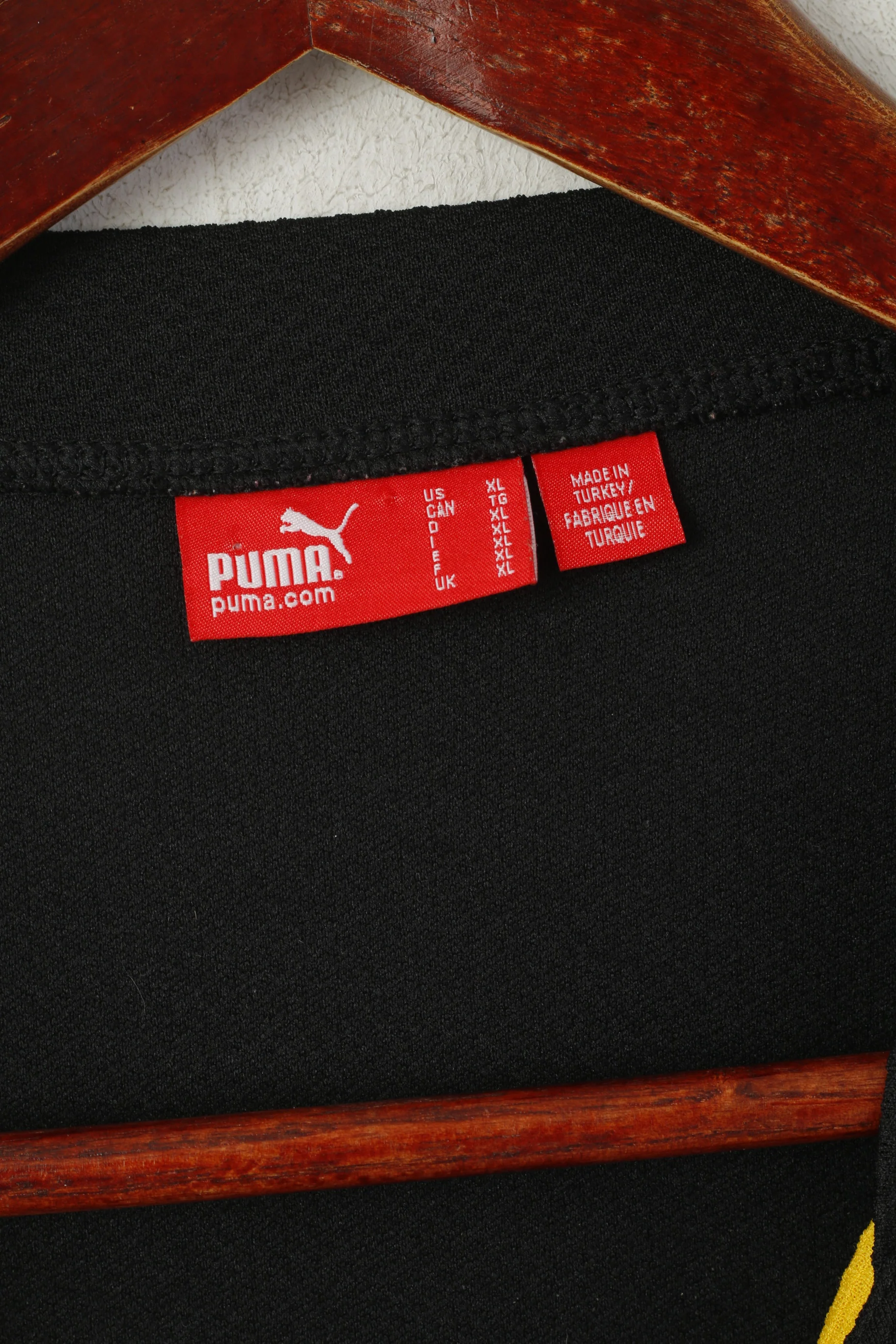 Puma Vaxjo Norra Men XL Shirt Black Football Sportswear Long Sleeve Jersey Top - Image 4