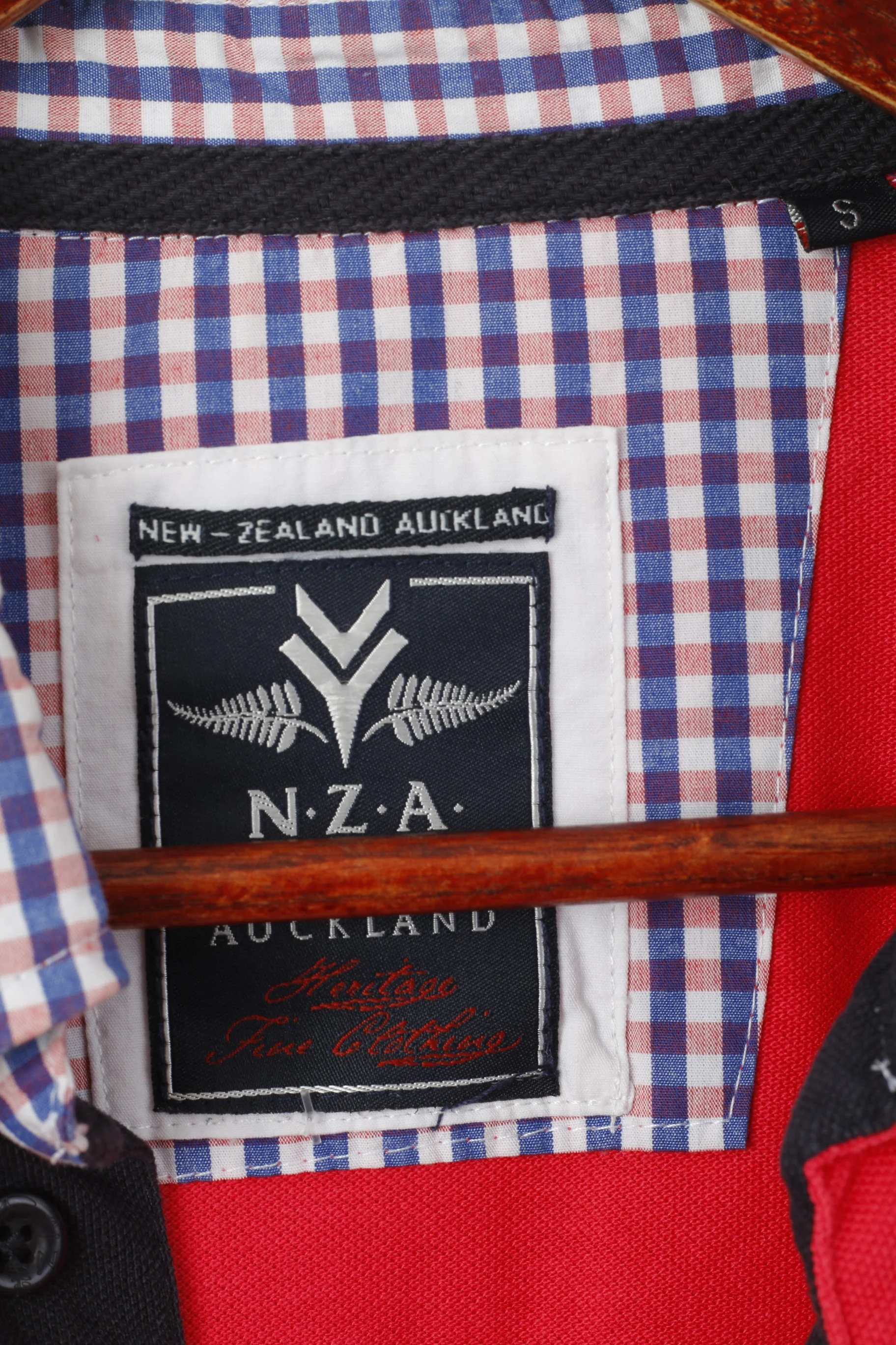 New Zealand Auckland Men S Polo Shirt Red Cotton Heritage Short Sleeve Top - Image 4