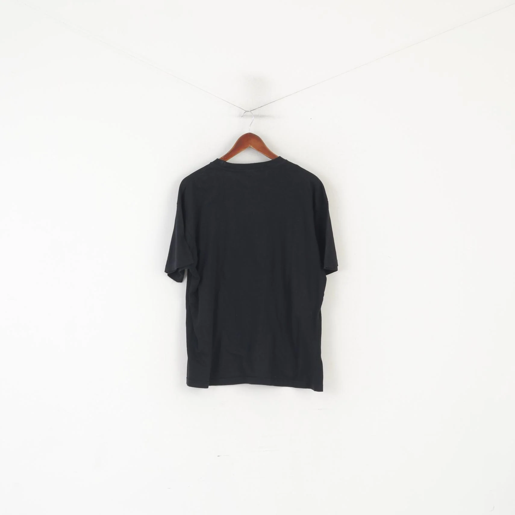 Vintage Men L/XL T- Shirt Black Cotton Graphis Ugga Ugga Crew Neck Top - Image 5