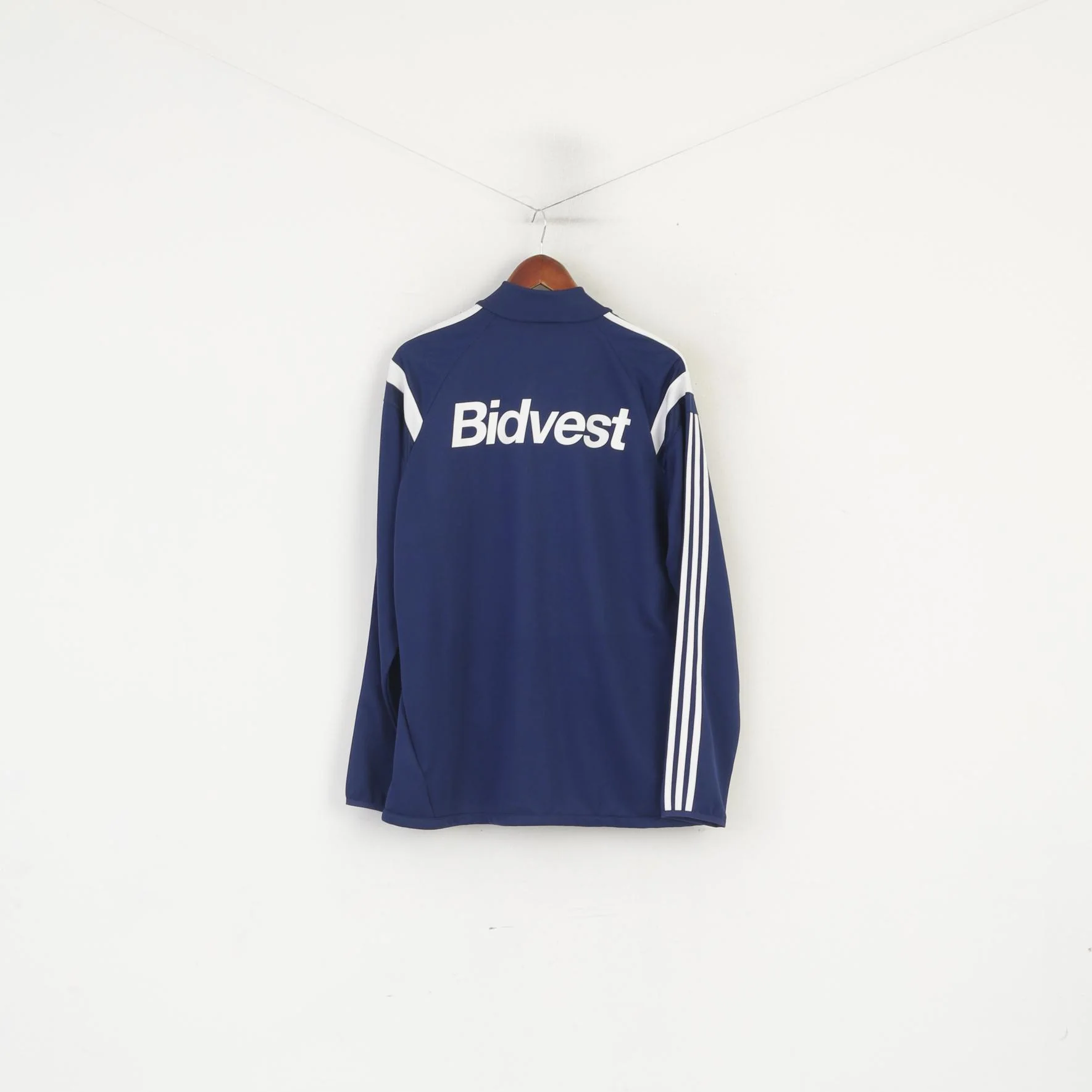 Adidas A.F.C. Men L Sweatshirt Navy Sunderland Football Warm Up Vintage Top - Image 6