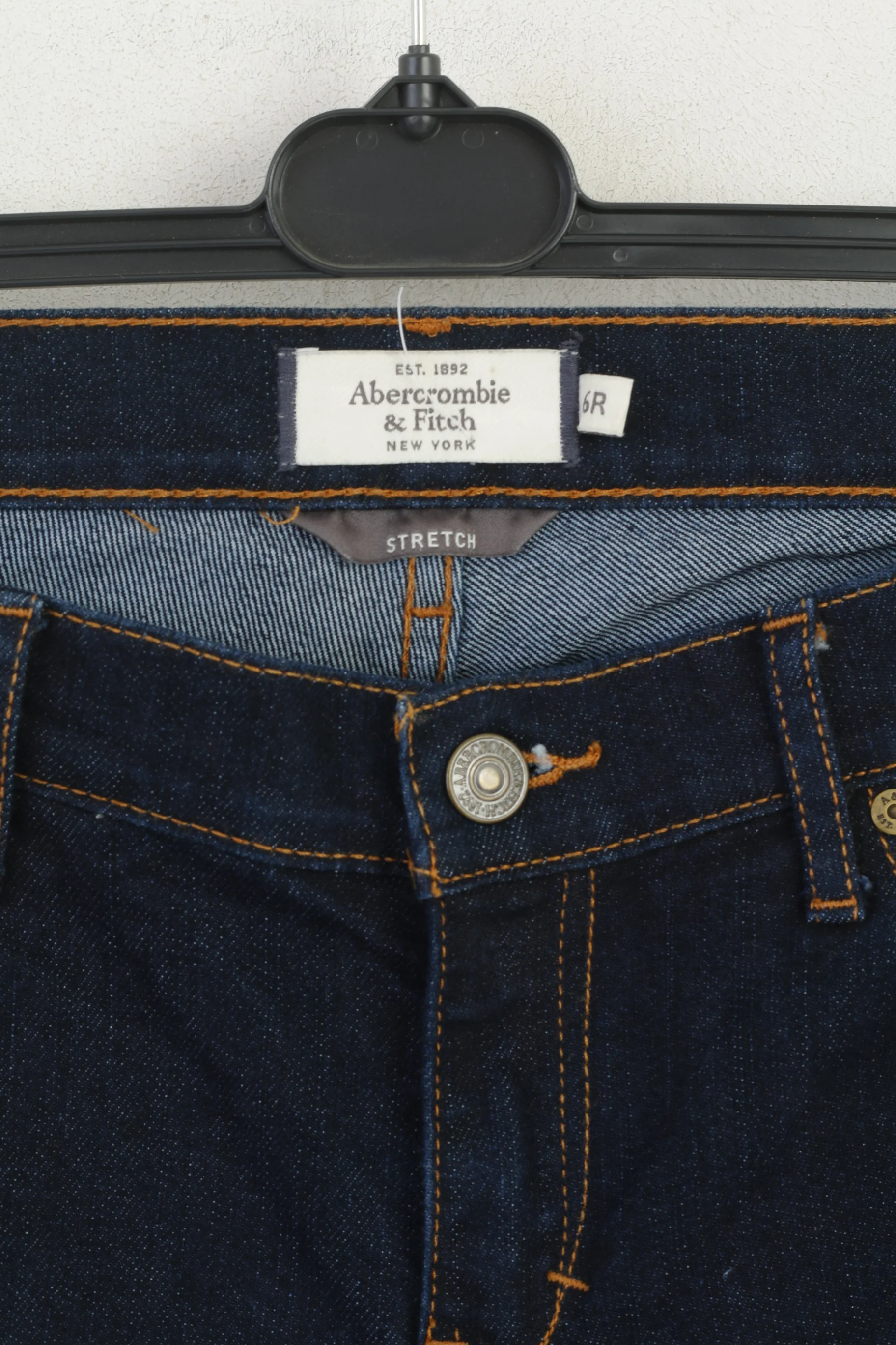 Abercrombie & Fitch Women 6 28 Jeans Trousers Navy Erin Cotton Stretch Skinny Pants - Image 2