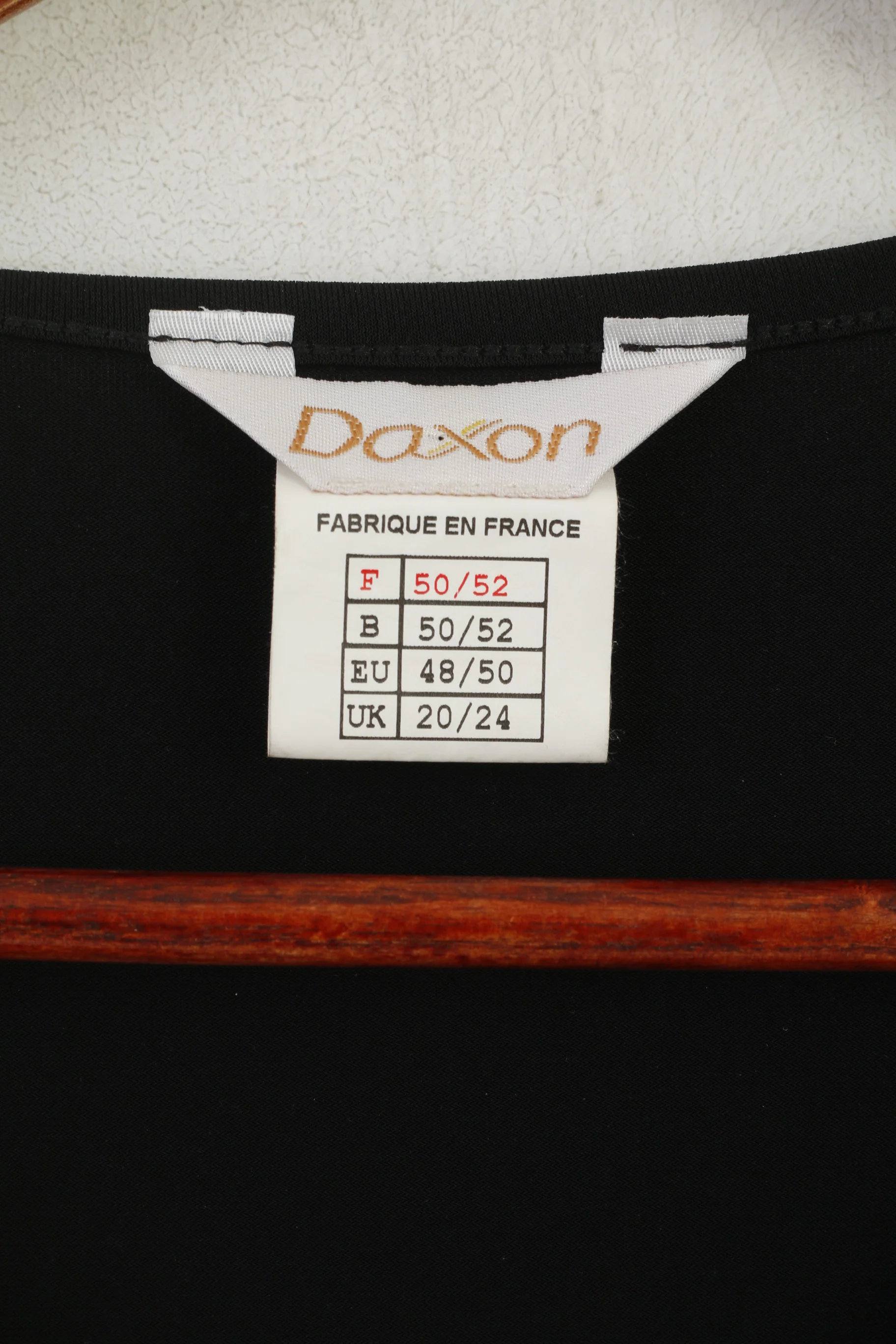 Daxon Women 48/50 20/24 XXL Shirt Black Floral Shoulder Pads France Stretch Blouse - Image 4