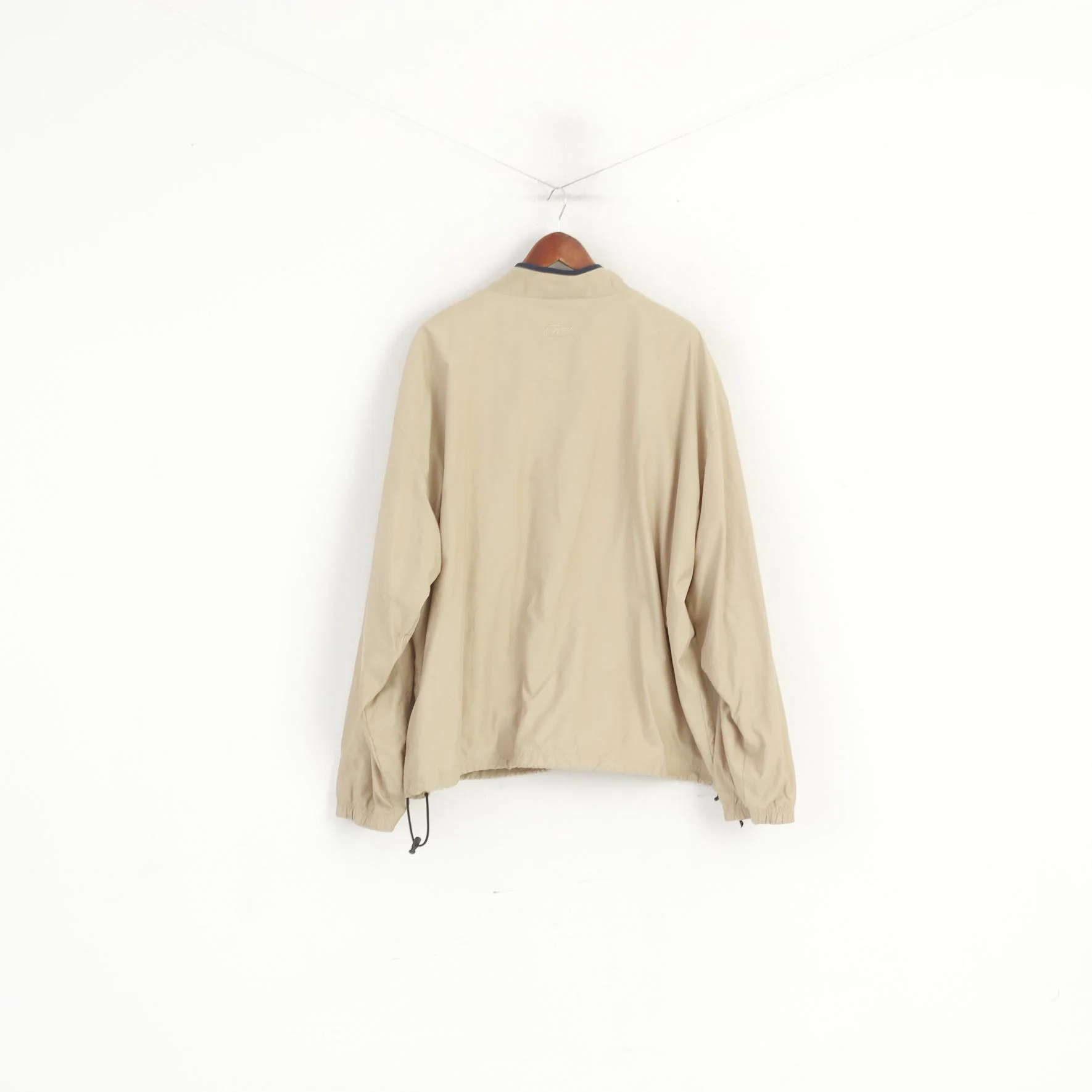 Reebok Golf Men XL Pullover Jacket Beige Sportswear Zip Neck Bomber Track Top - Image 7