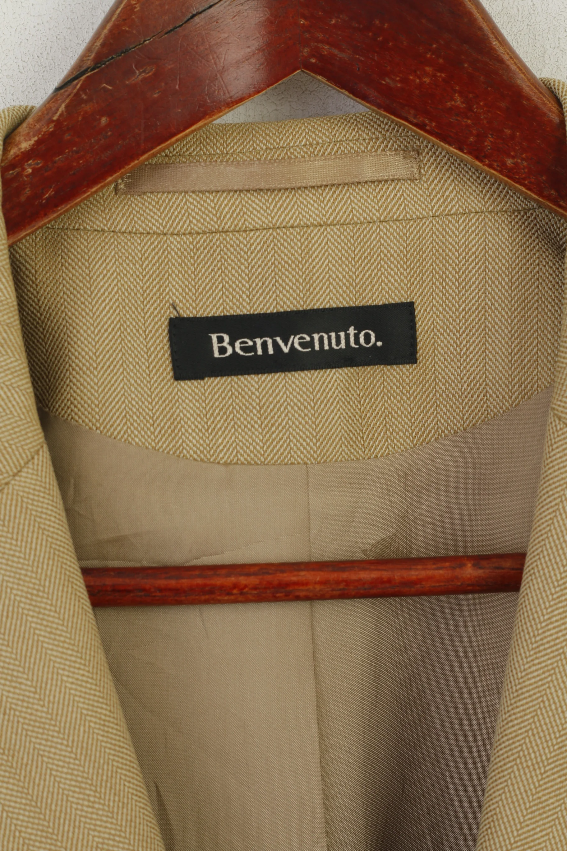 Benvenuto Men 25 40 Blazer Camel Wool Vintage Single Breasted Jacket - Image 4