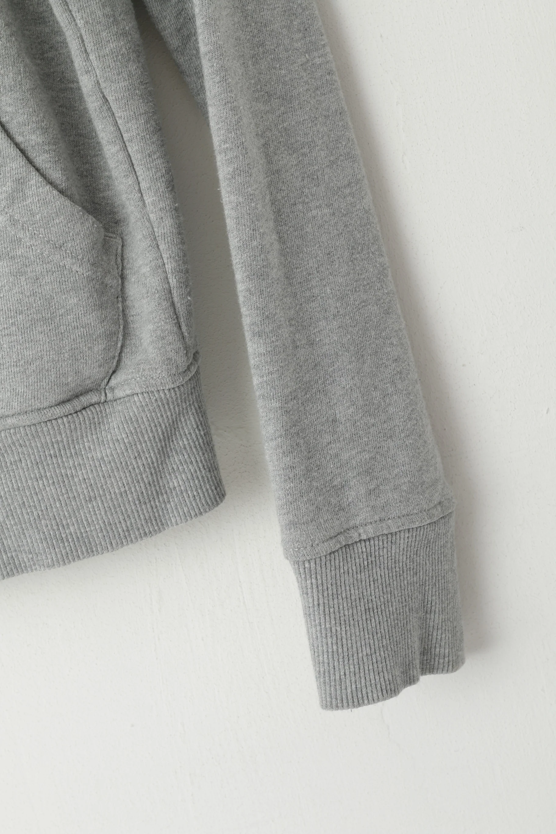 United Colors Of Benetton Youth 11 - 12 age 160 Sweatshirt Grey Girls Cotton Zip Up Italy Top - Image 3
