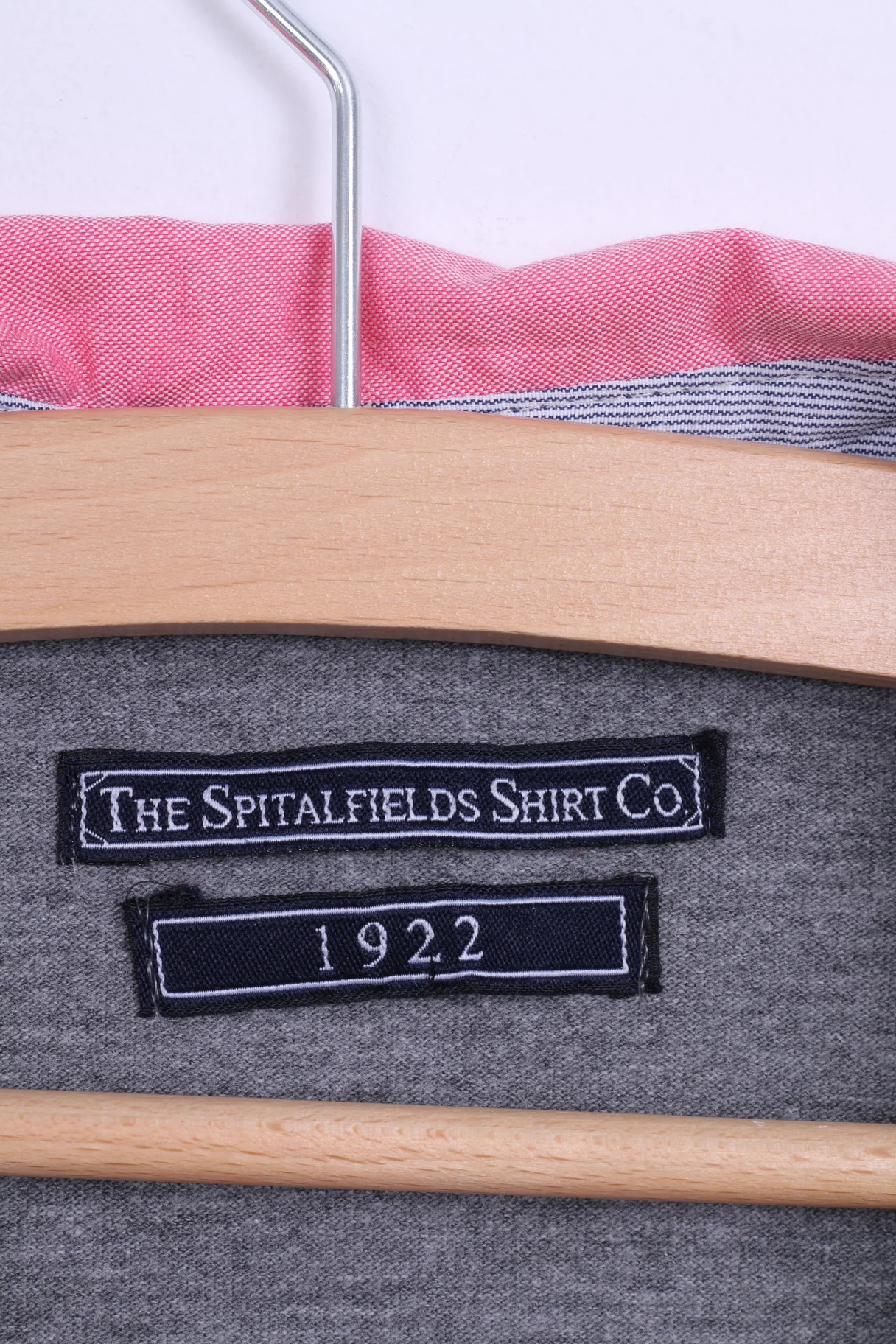 The Spitalfields Shirt CO Mens M Polo Shirt Grey Dog Bulldog Cotton - Image 3