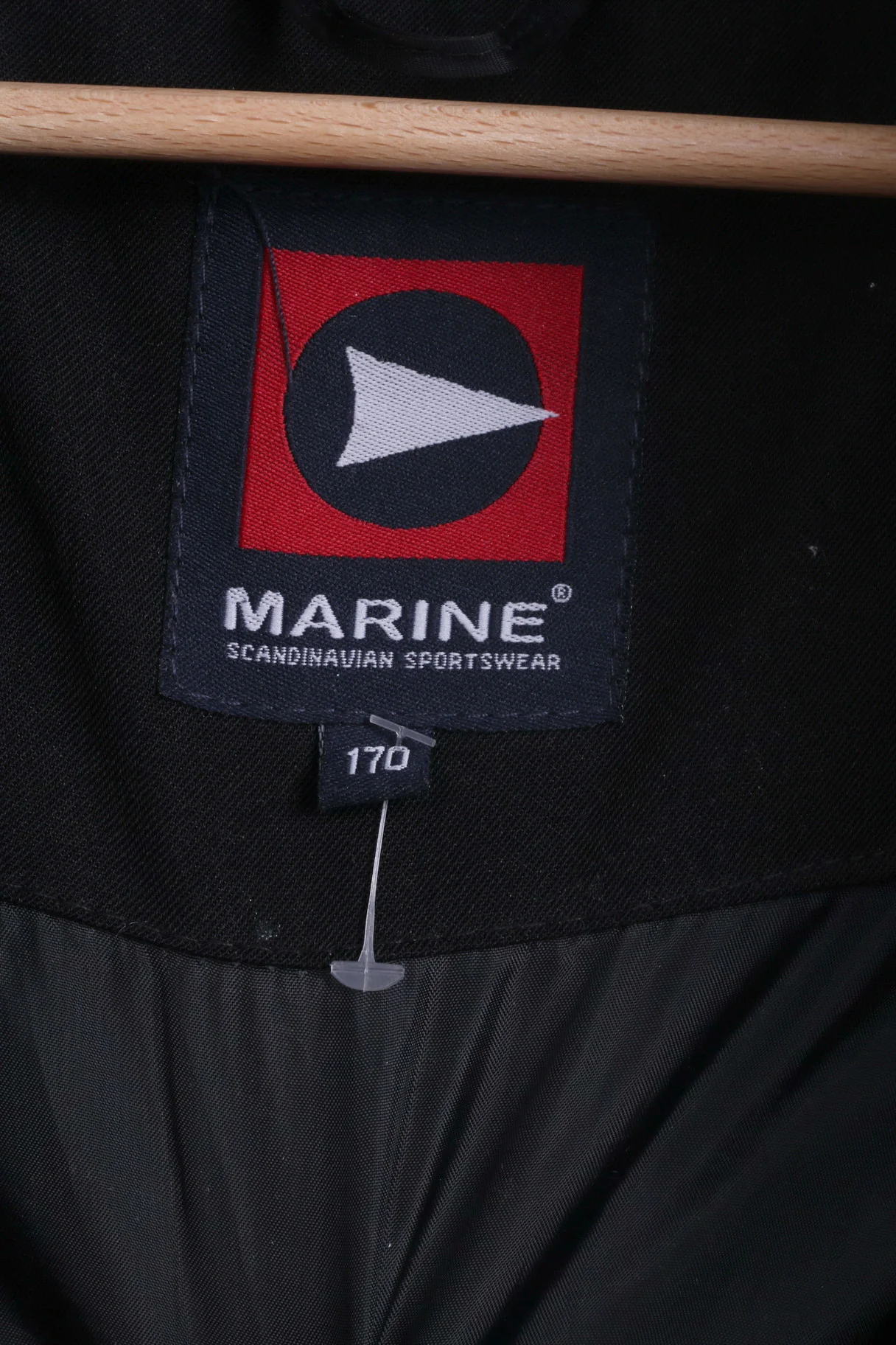 Marine Boys 170 14-16 Age Parka Jacket Black Padded Hooded Aquatex Scandinavian - Image 6