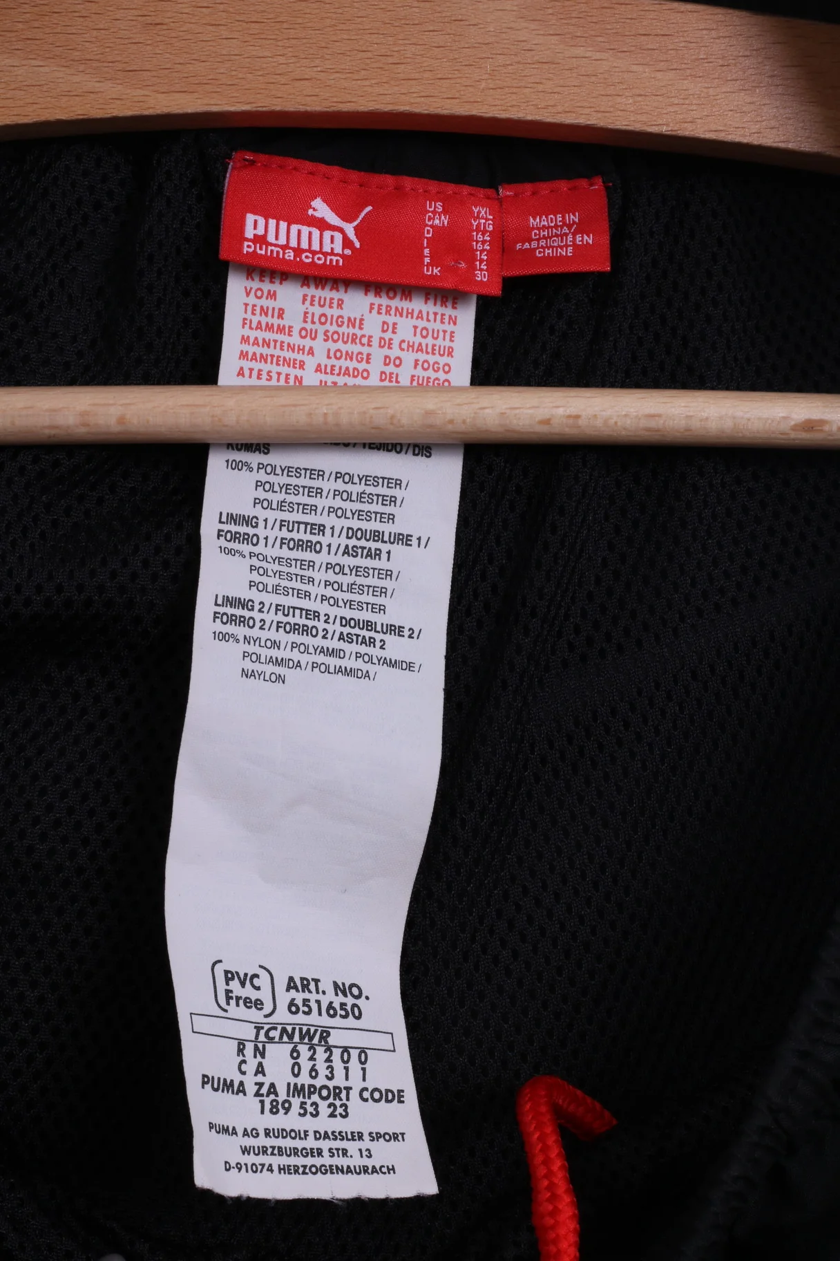 Puma Boys 164 14yrs Trousers Sweatpants Black Sport - Image 3