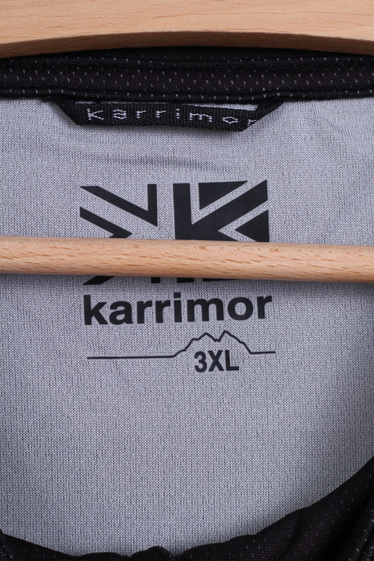 Karrimor Mens 3XL Shirt Black Run Zip Neck Stretch Top - Image 4