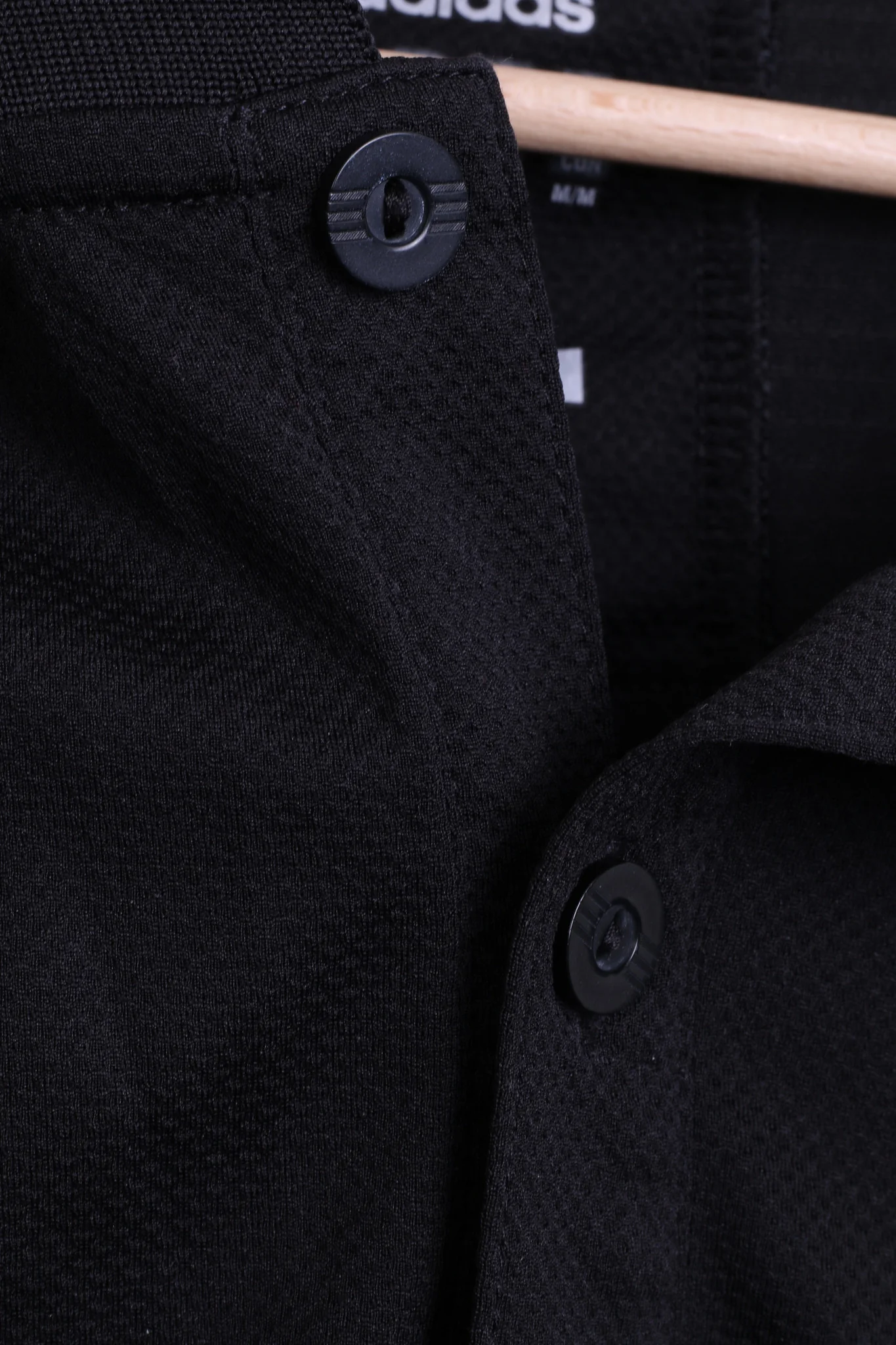 Adidas Mens M Polo Shirt Black Top Team Sportia Simrishamn - Image 4