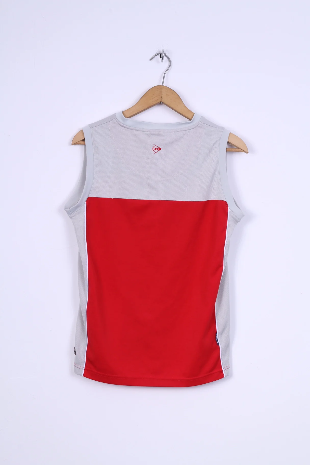 Dunlop Mens S Sleeveless Grey Red Top Training Sport - Image 5