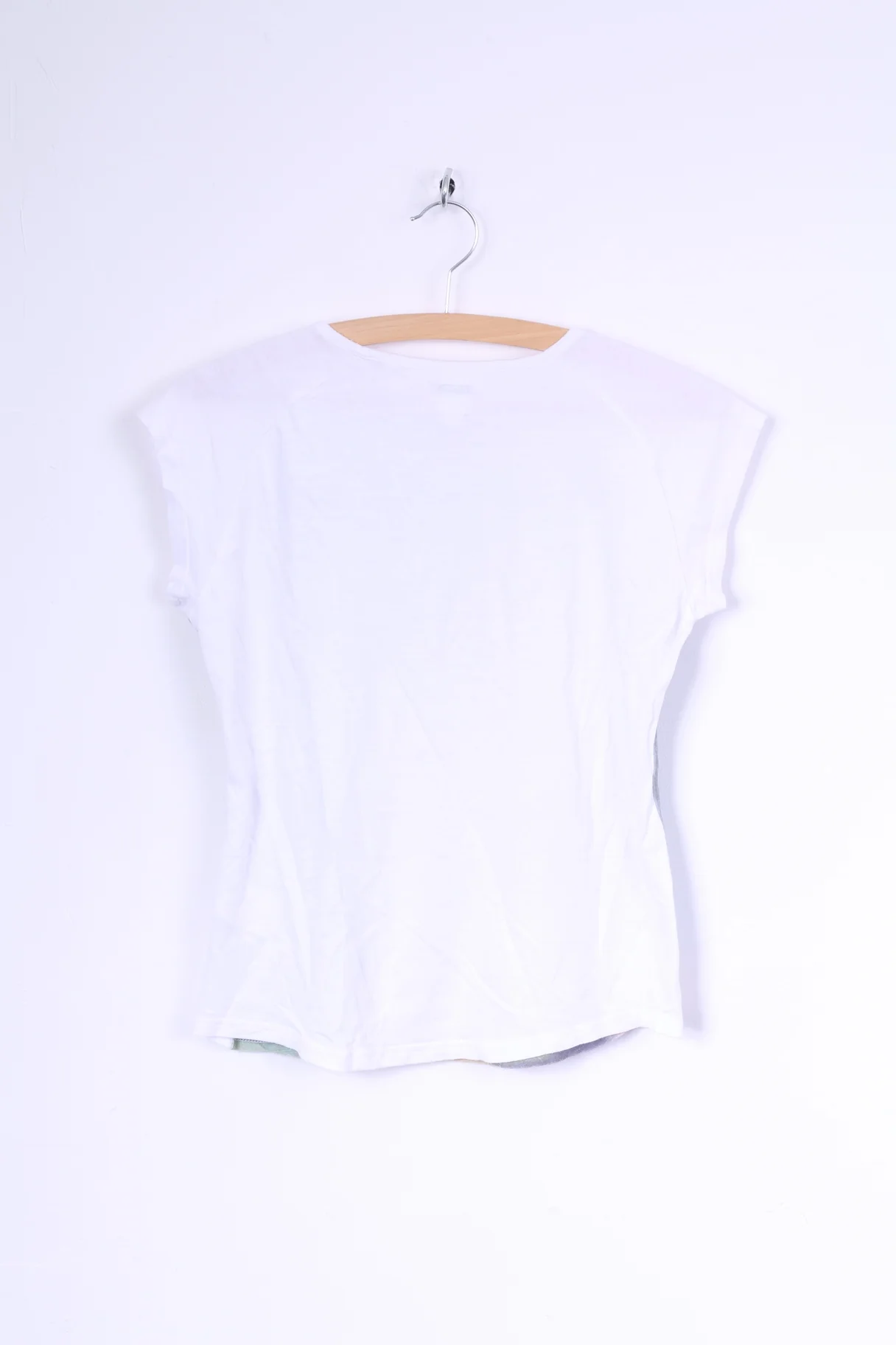 Adidas Womens 40 XS Shirt White Cotton Crew Neck Graphic Football - Image 6