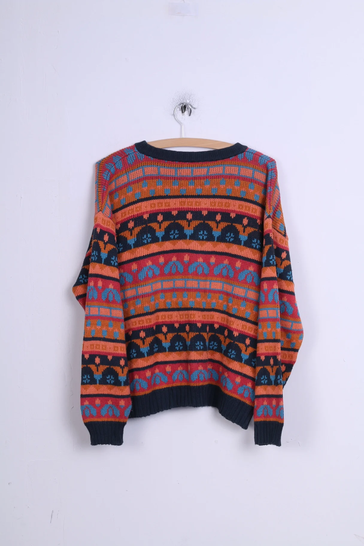 Coral Wear Womens L Sweater Cotton Buttons Multi Color Jumper - Image 5