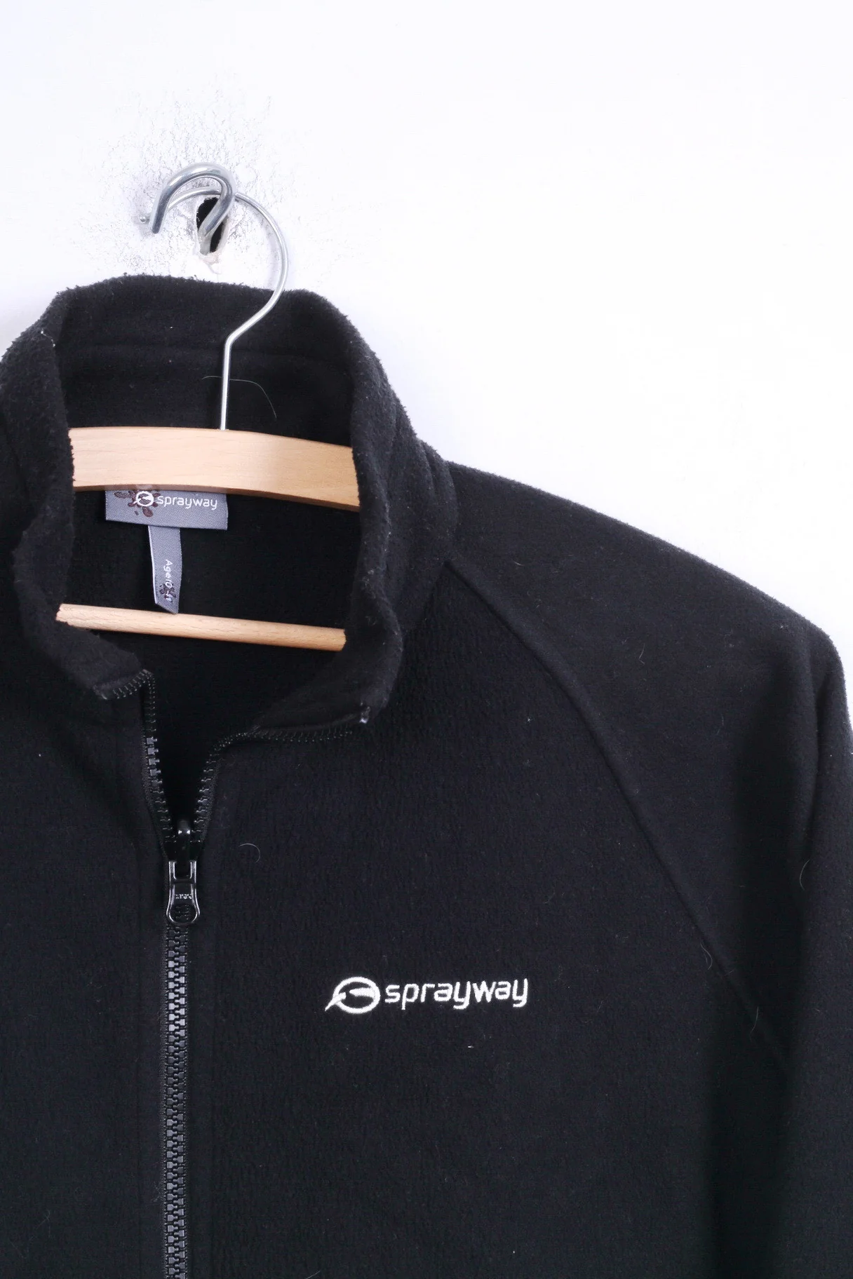 Sprayway Girls 10-11 age Fleece Black Top Zip Up jacket - Image 3