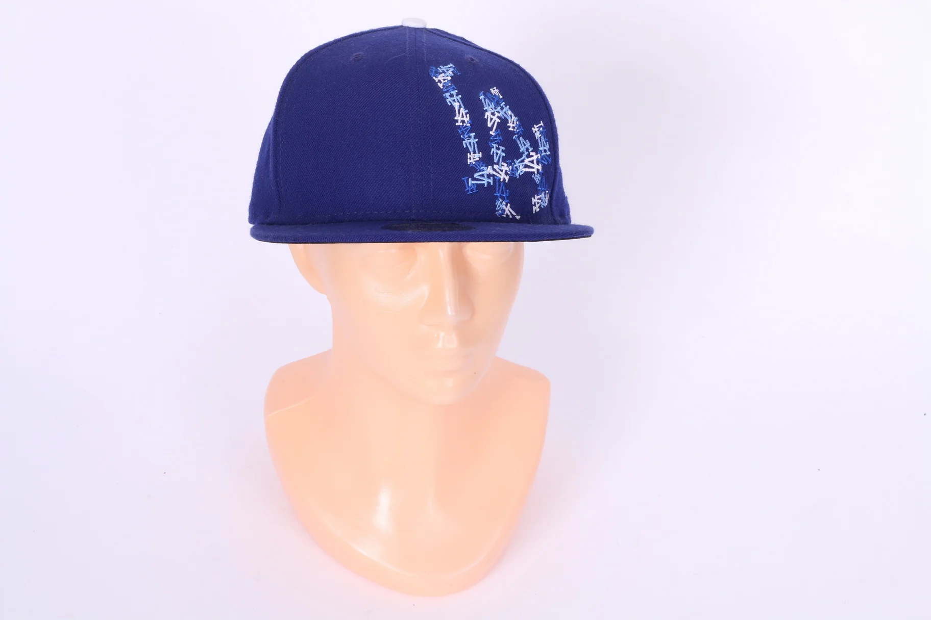 New Era 59 Fifty Mens 7 Cap Blue Wool La Dodgers Baseball Hat - Image 2