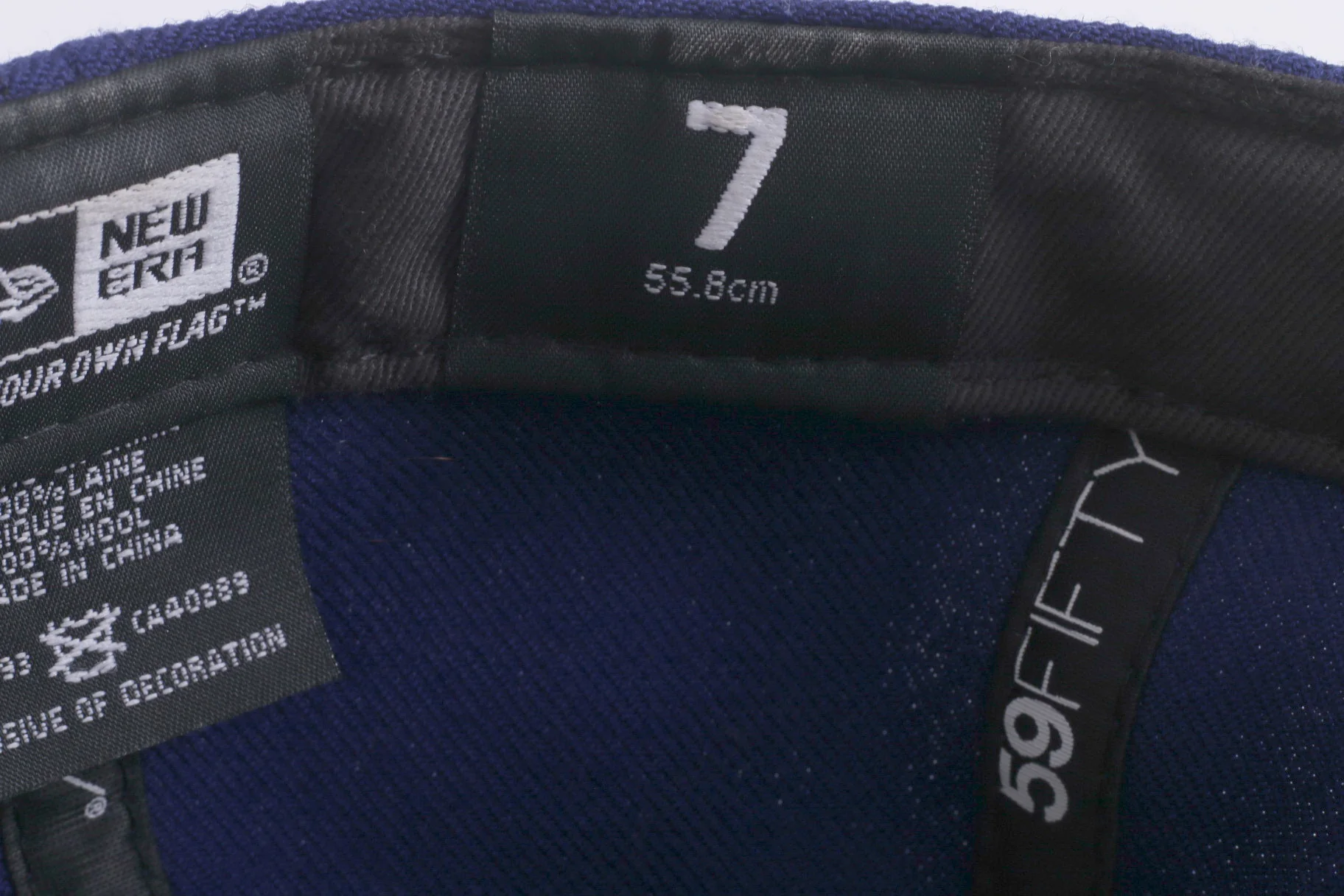 New Era 59 Fifty Mens 7 Cap Blue Wool La Dodgers Baseball Hat - Image 6
