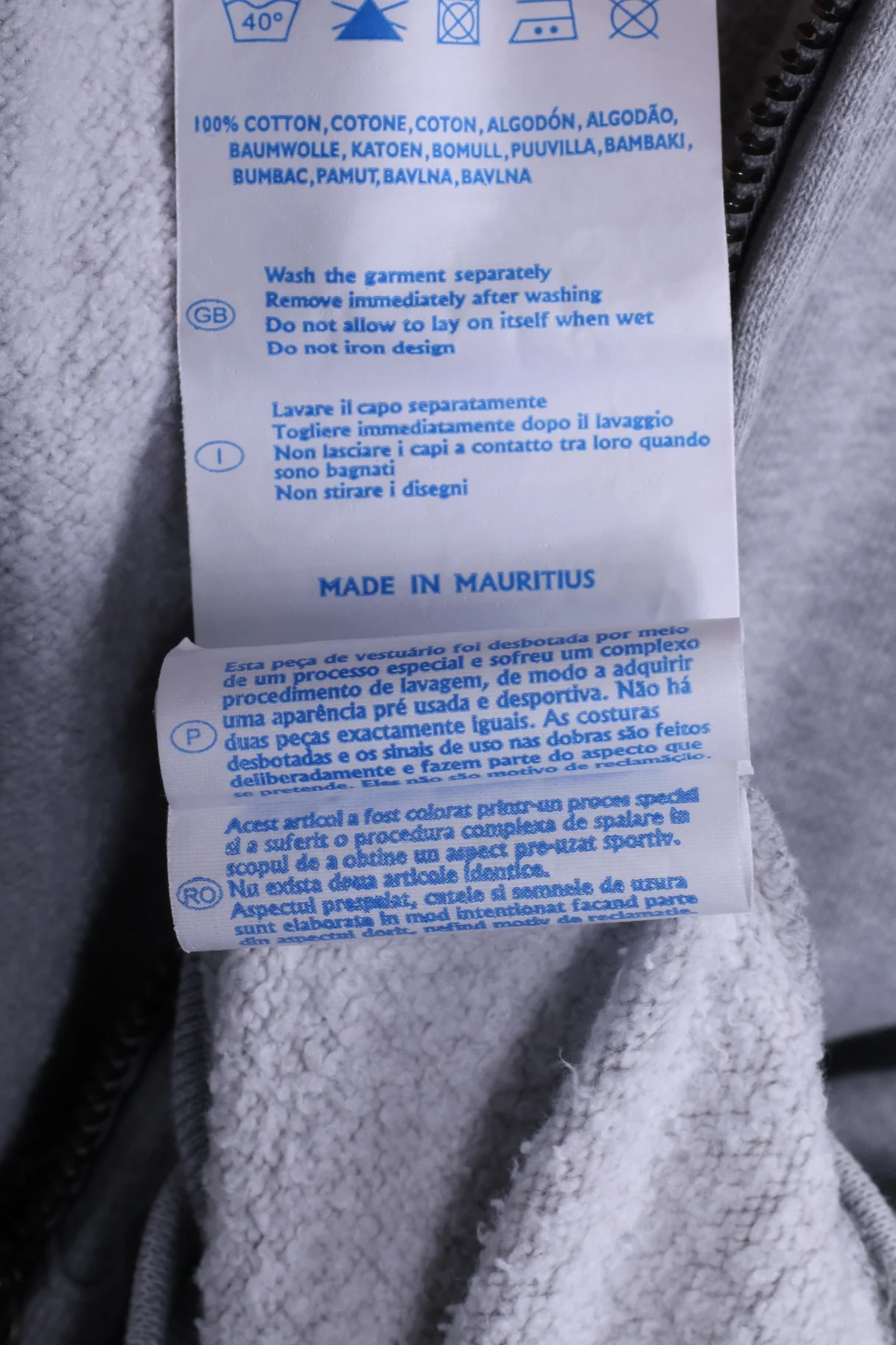Champion Womens L Sweatshirt Cotton Grey Hooded Zip Up - Image 5