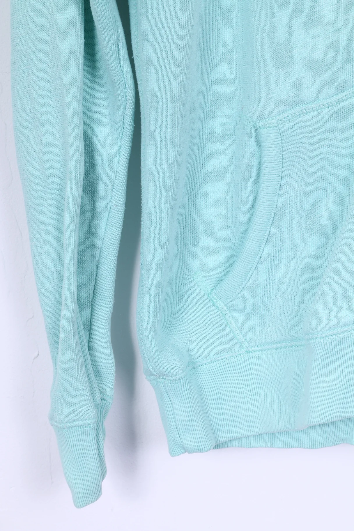 Jack Wills Womens 10 M Sweatshirt Mint Cotton Hooded Zippered Hoodie - Image 3