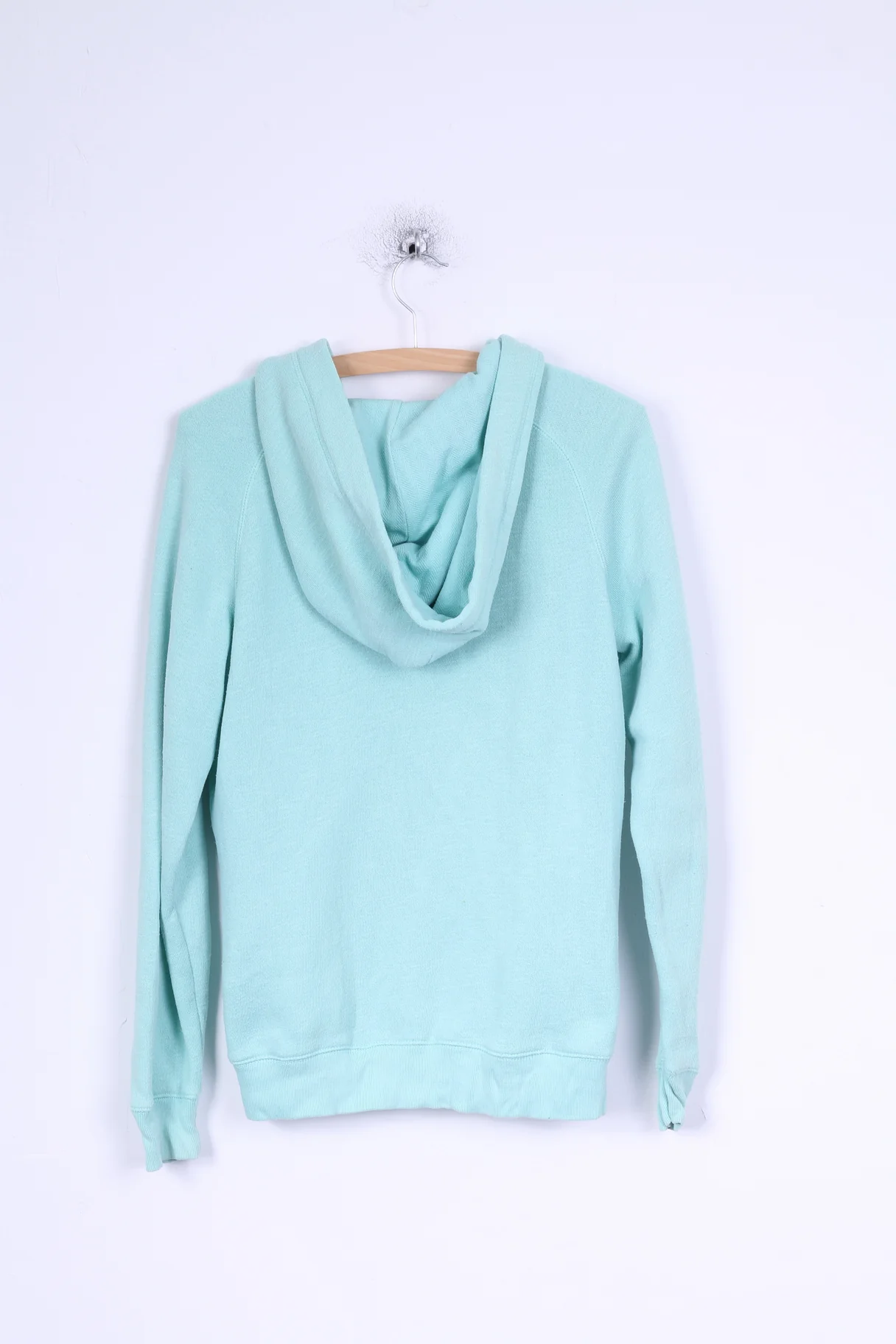 Jack Wills Womens 10 M Sweatshirt Mint Cotton Hooded Zippered Hoodie - Image 6