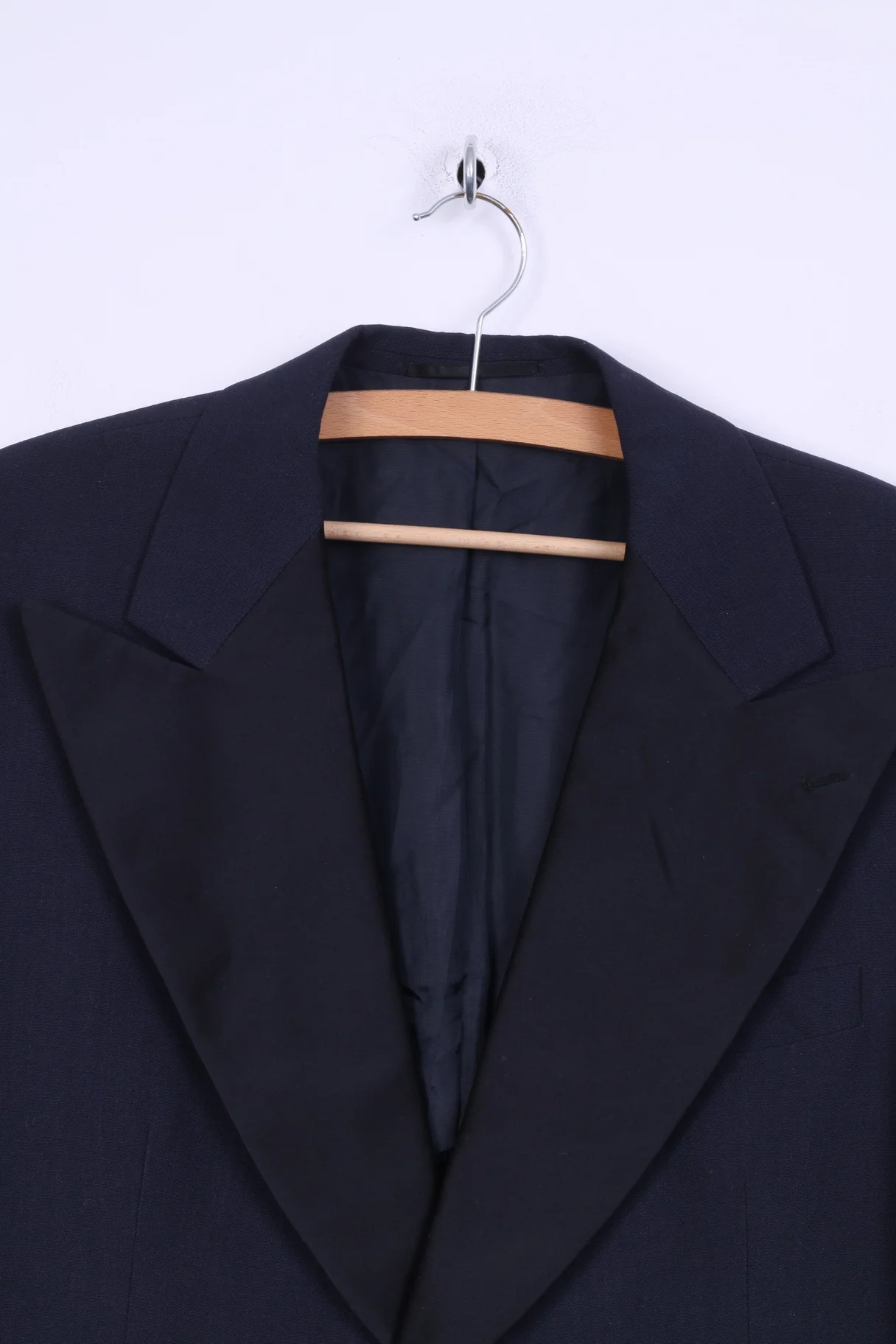 Treviera GRUDES Mens S Blazer Navy Suit Top Single Breasted Wool Blend - Image 2