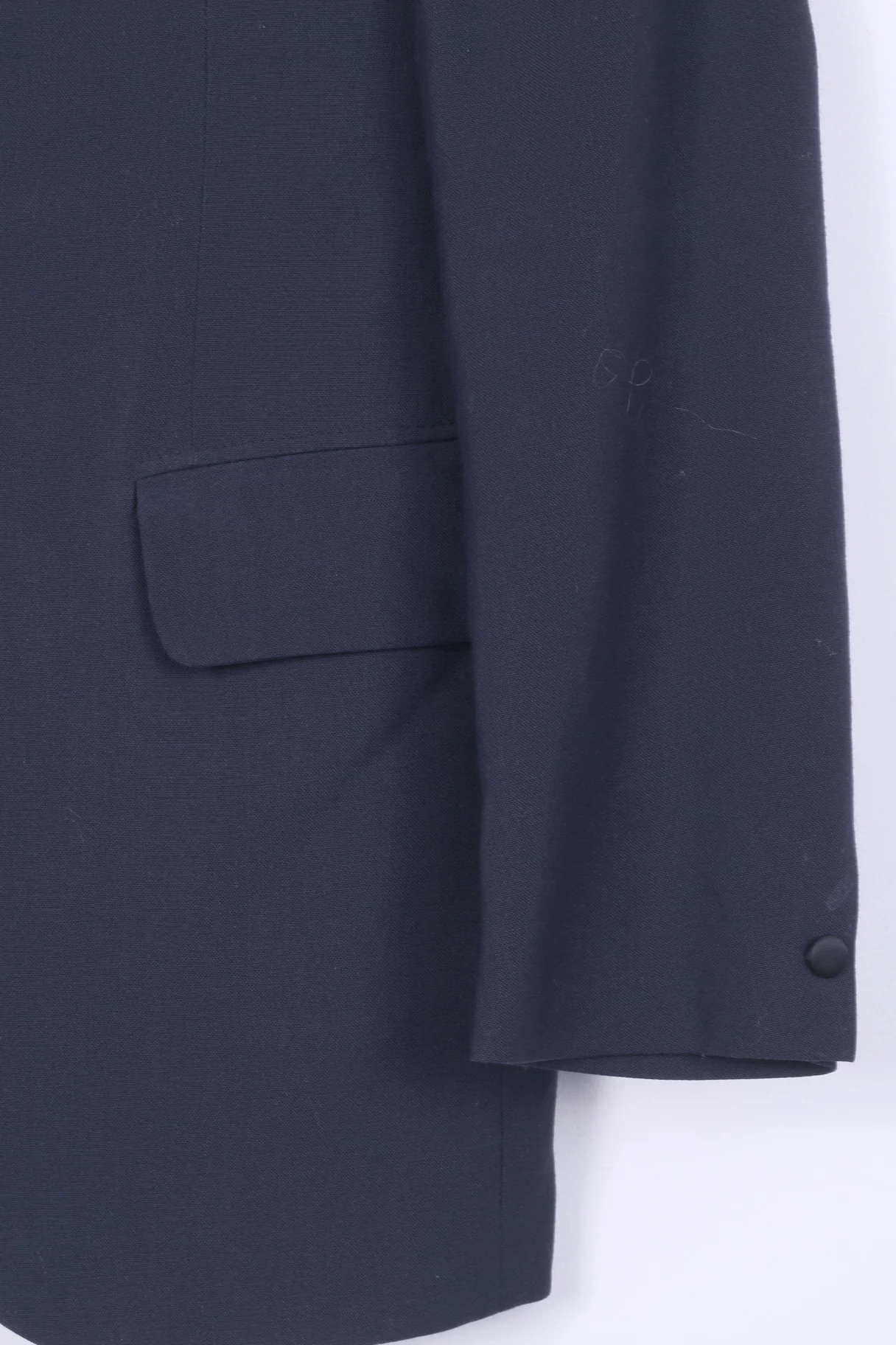 Treviera GRUDES Mens S Blazer Navy Suit Top Single Breasted Wool Blend - Image 3