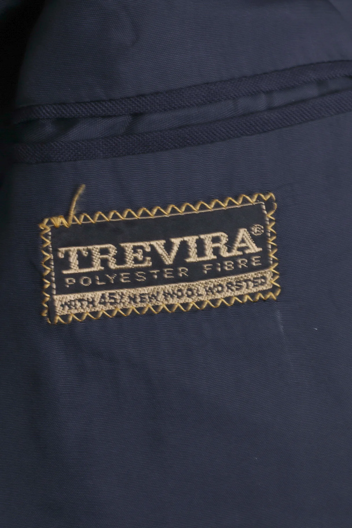 Treviera GRUDES Mens S Blazer Navy Suit Top Single Breasted Wool Blend - Image 4