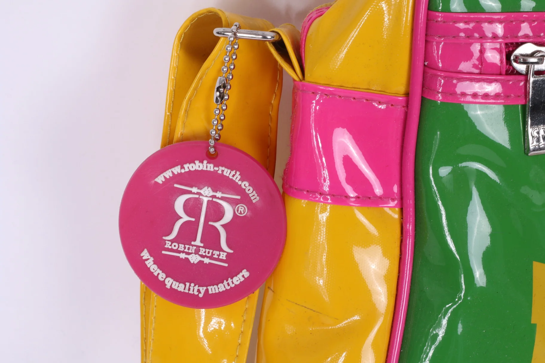 Robin Ruth Shoulder Messanger Bag Green PVC City Of Munchen Retro - Image 3