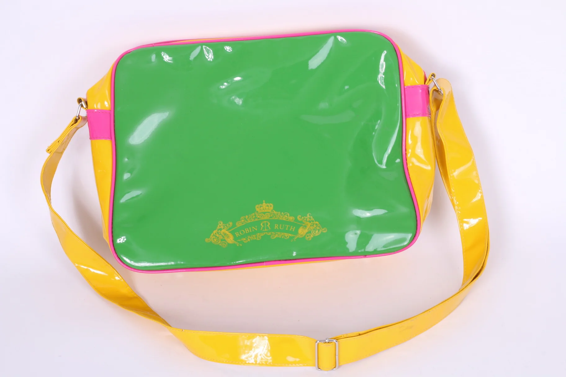 Robin Ruth Shoulder Messanger Bag Green PVC City Of Munchen Retro - Image 7