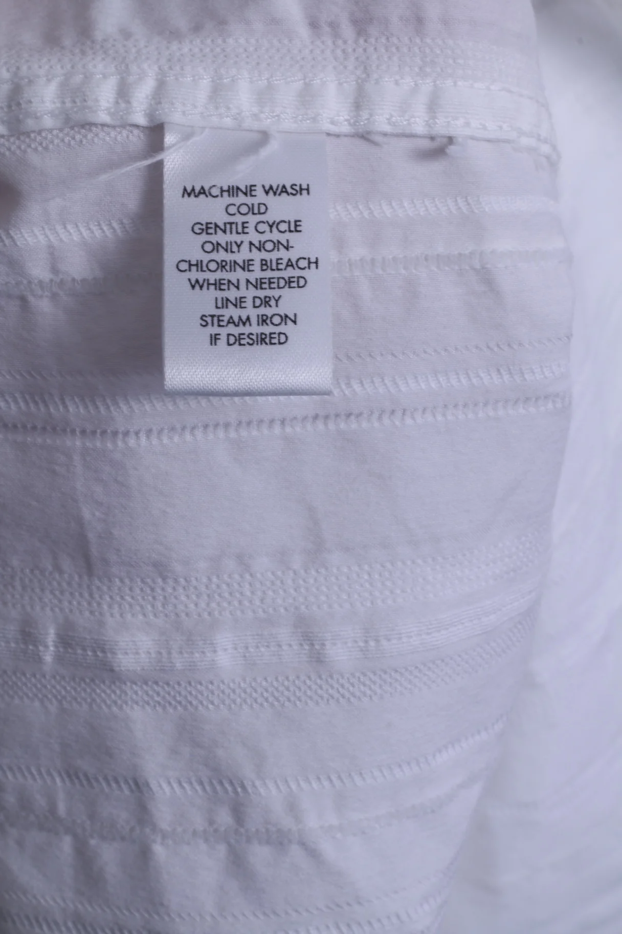 Calvin Klein Mens S Casual Shirt White Modern Fit Cotton Long Sleeve Striped - Image 6